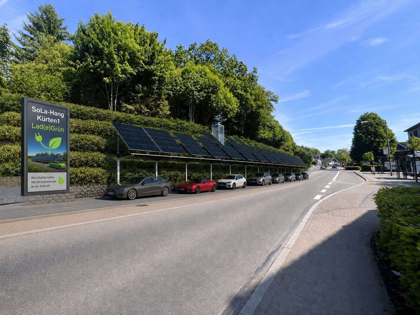 Der Solarhang an der Wipperfürther Straße in einer Visualisierung