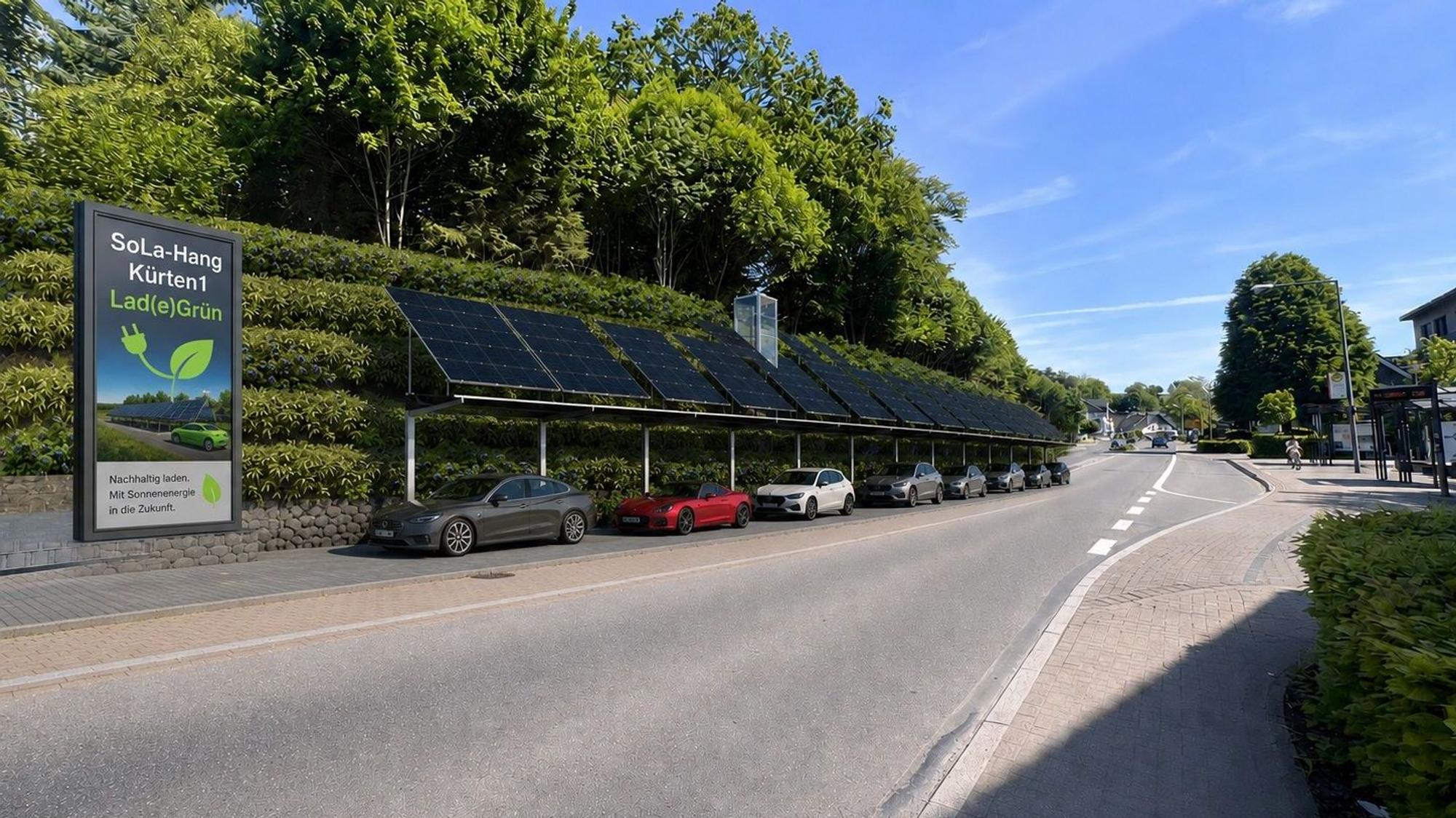 Der Solarhang an der Wipperfürther Straße in einer Visualisierung