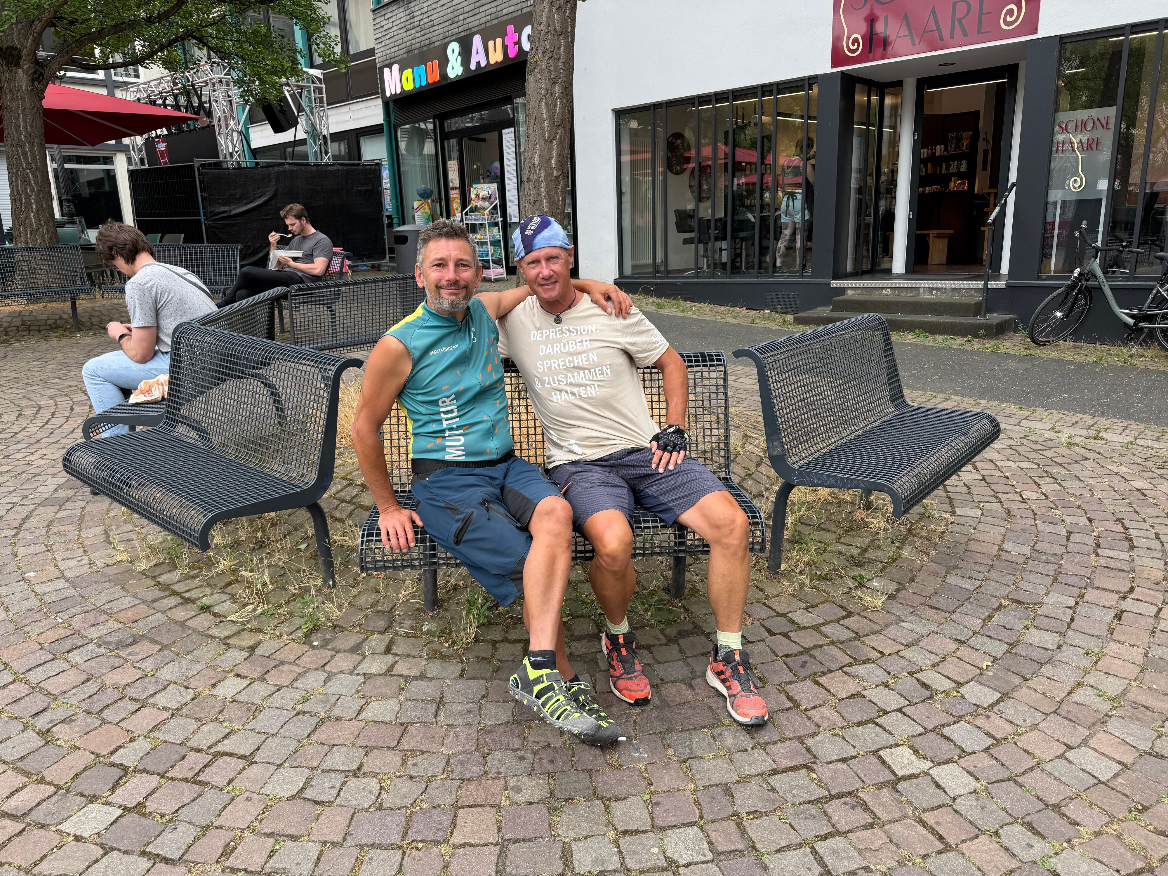 Wolfgang Will (r.) und Andreas Schwarz engagieren sich aus eigener Erfahrung für die Mut-Tour.