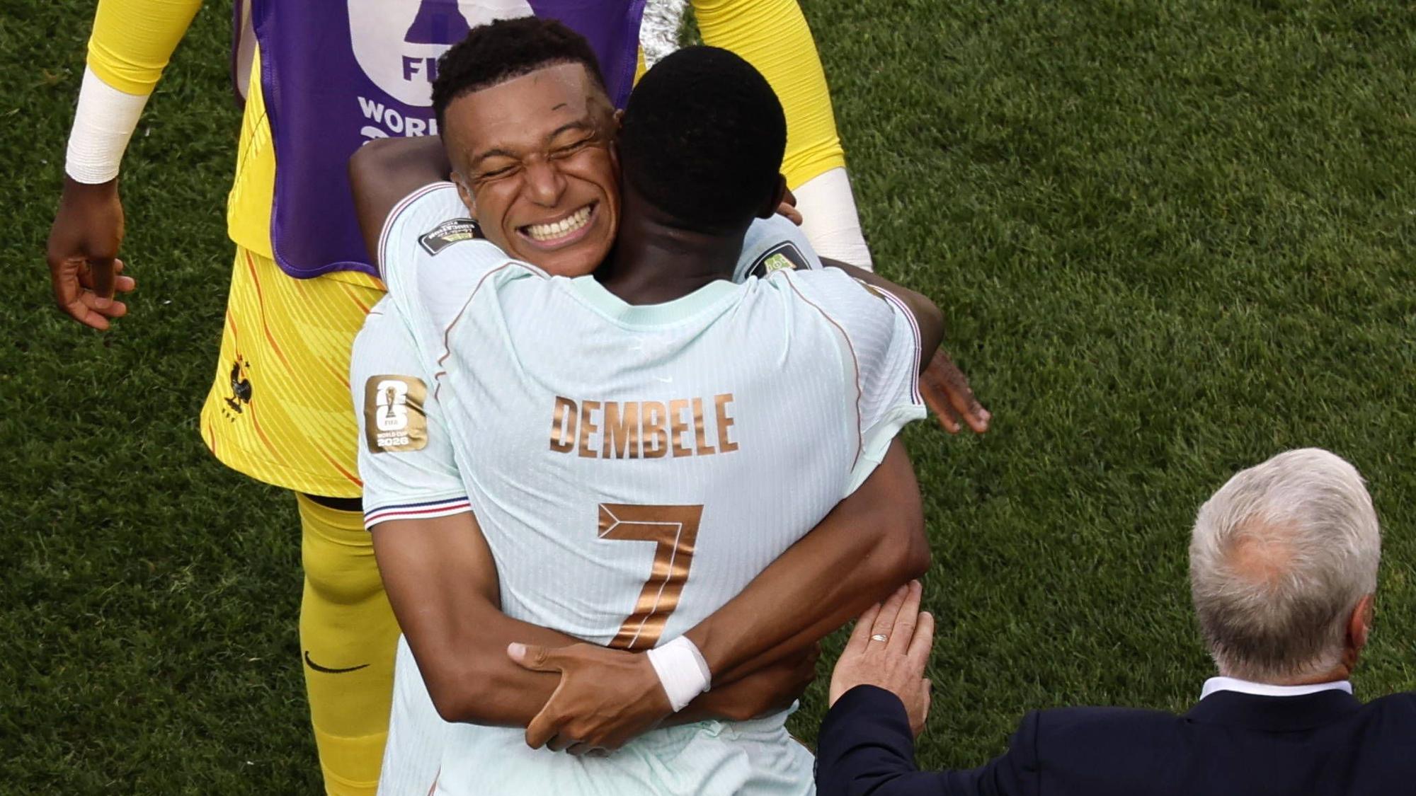 Torjubel bei Kylian Mbappé und Ousmane Dembélé bei der WM 2026.