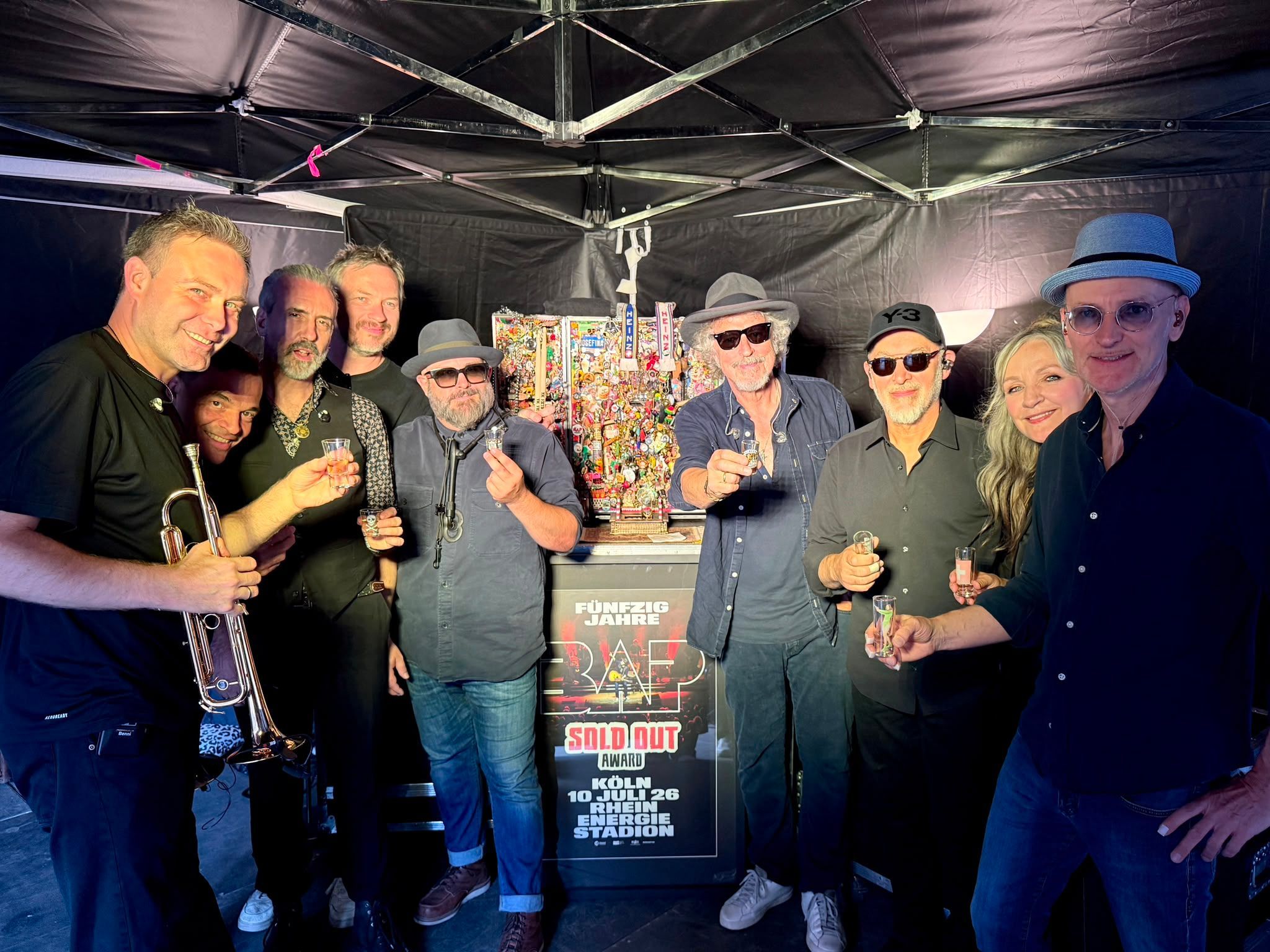 BAP bei der Huldigung vor dem Konzert.