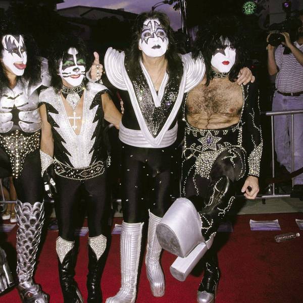 Die US-amerikanische Hard-Rock-Band Kiss posiert.