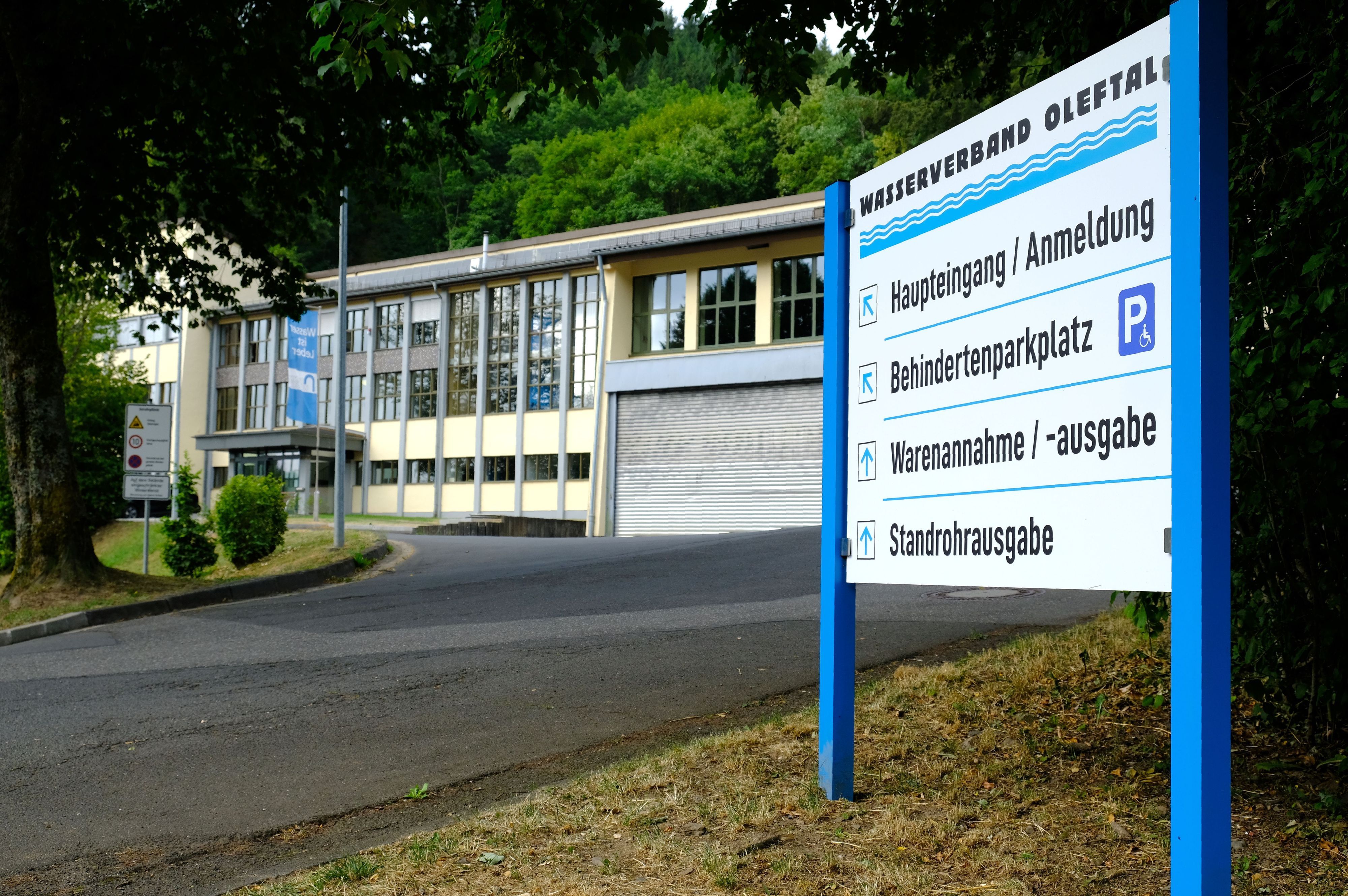 Gebäude des Wasserwerks des Wasserverbands Oleftal in Hellenthal.