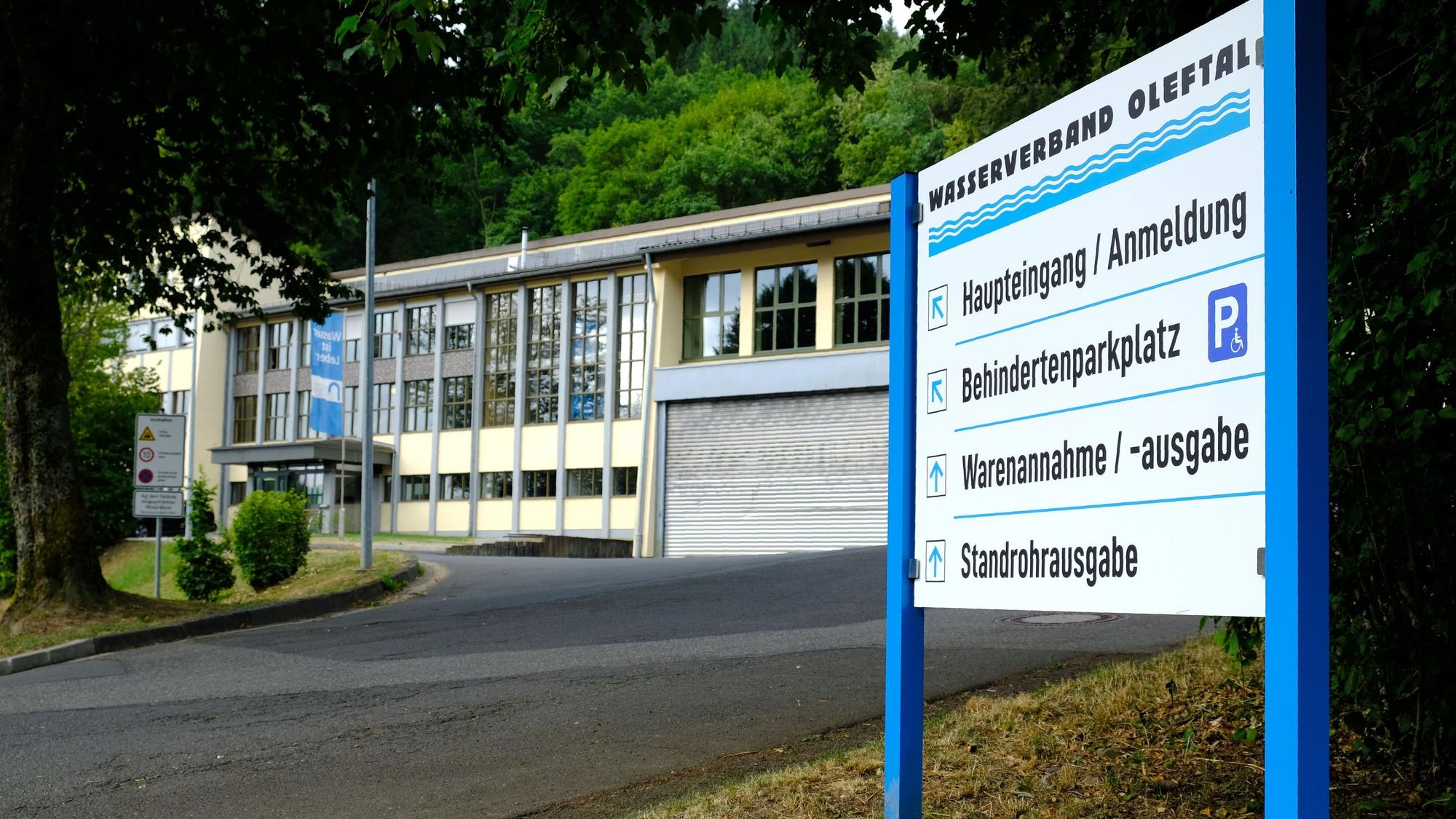 Gebäude des Wasserwerks des Wasserverbands Oleftal in Hellenthal.