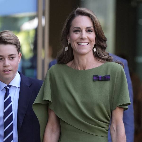 Prinzessin Charlotte, Prinz George und Prinzessin Kate beim Finale der Herren in Wimbledon.