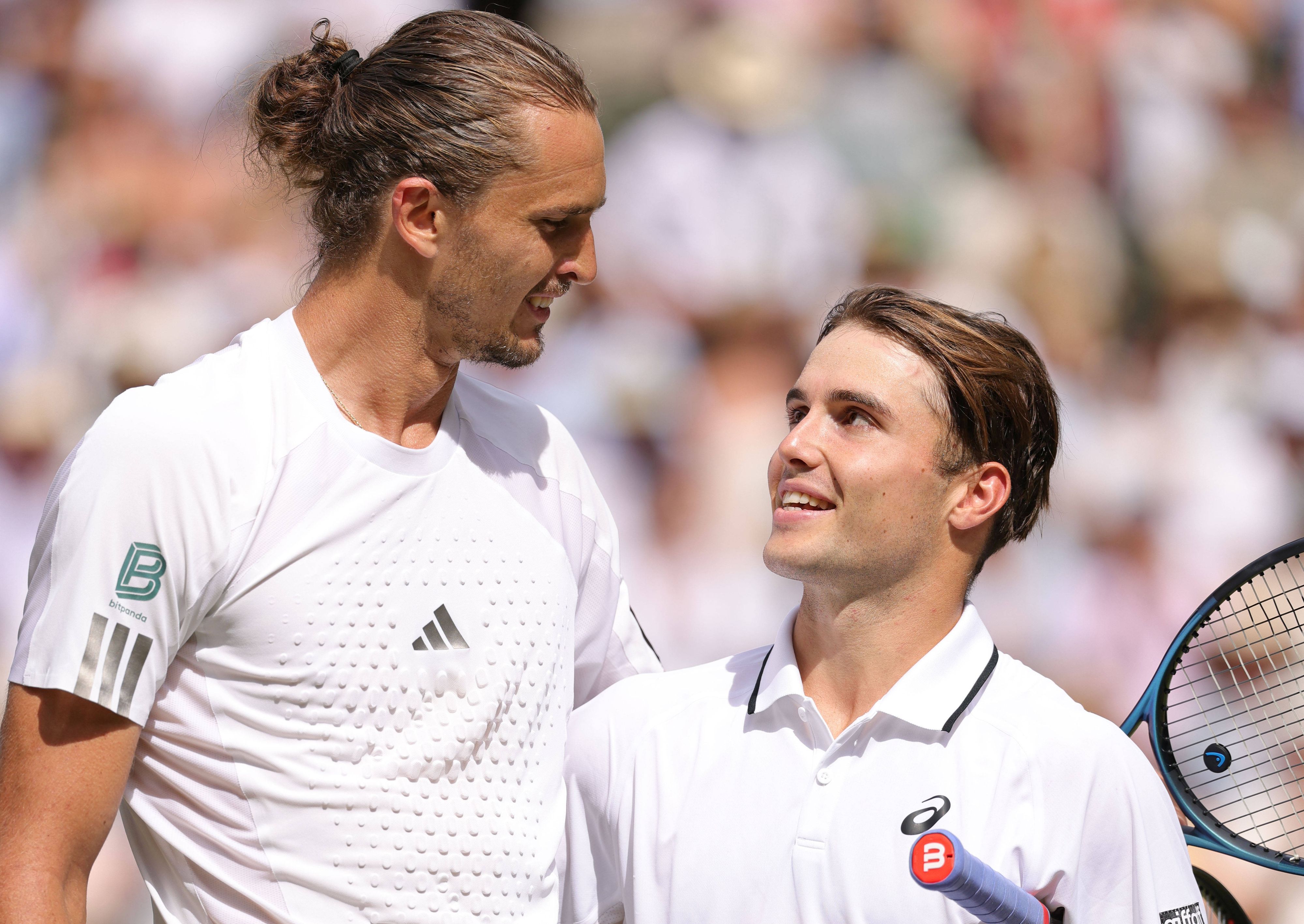 Alexander Zverev und Arthur Fery nach ihrem Wimbledon-Match.