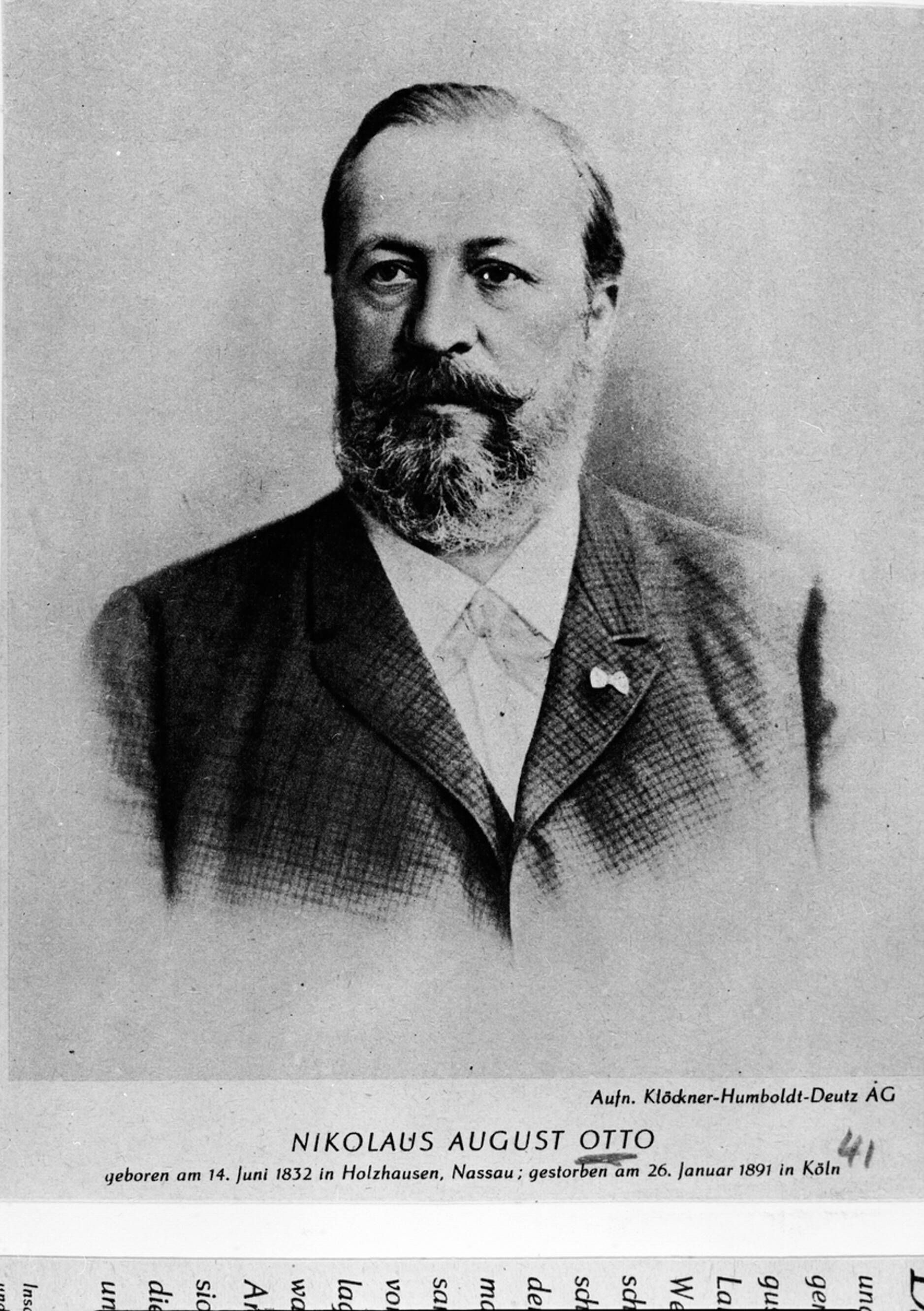 Portrait of Nikolaus August Otto. Copyright: xpiemagsx teckn030421-40636 ACHTUNG AUFNAHMEDATUM GESCHÄTZT