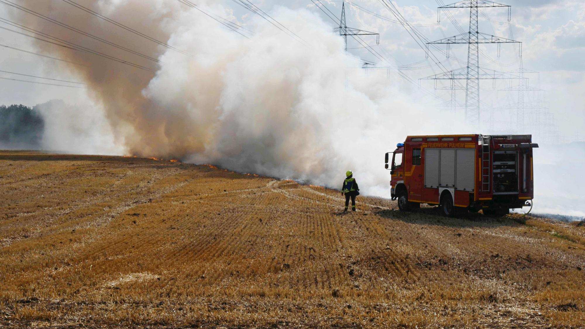 Mit insgesamt acht Löschfahrzeugen bekämpfte die Feuerwehr den Brand.