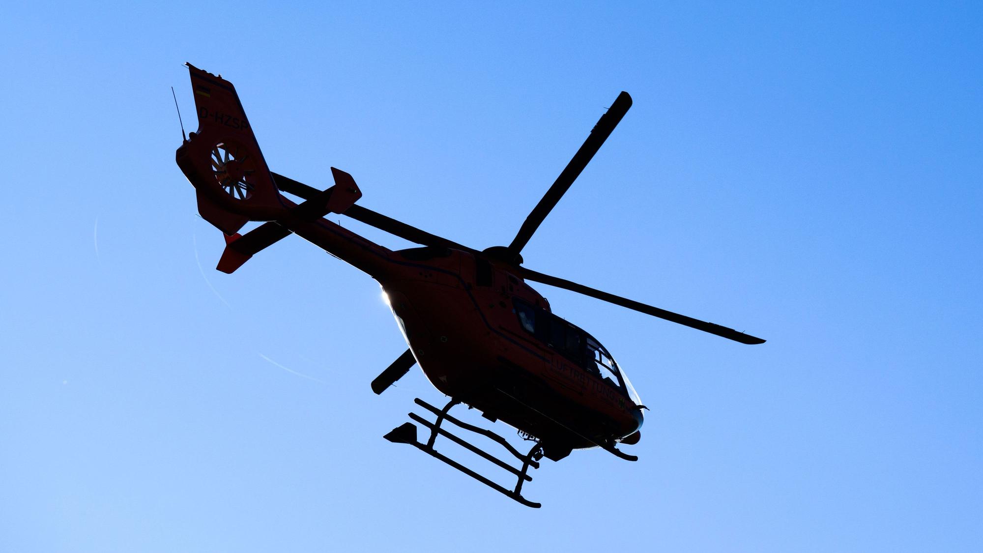 Ein Rettungshubschrauber der Luftrettung.