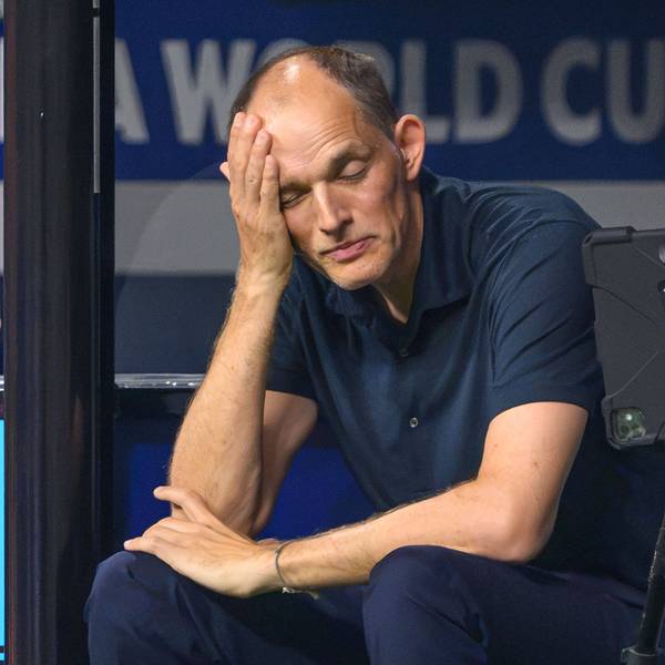 15 July 2026 - England v Argentina - Atlanta Stadium- Semi Final - 2026 World Cup - USA. 15 July 2026 - England v Argentina - Atlanta Stadium- Semi Final - 2026 World Cup - USA. England Manager Thomas Tuchel dejected after defeat to Argentina. Picture : Mark Pain ATLANTA USA PUBLICATIONxNOTxINxUK Copyright: xMarkxPainx