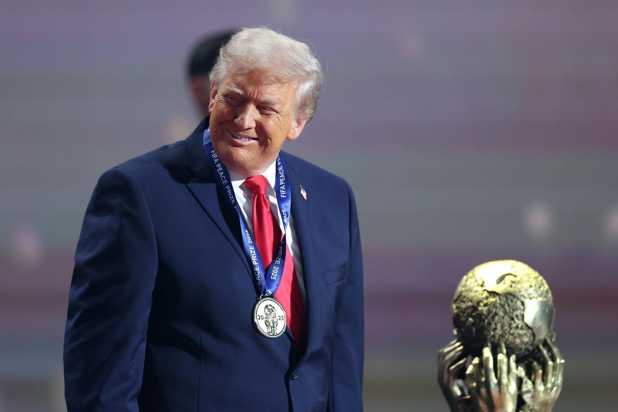 Wird Donald Trump beim Finale das erste Mal diese WM im Stadion sein? (Bild: 2025 Getty Images/Dan Mullan)