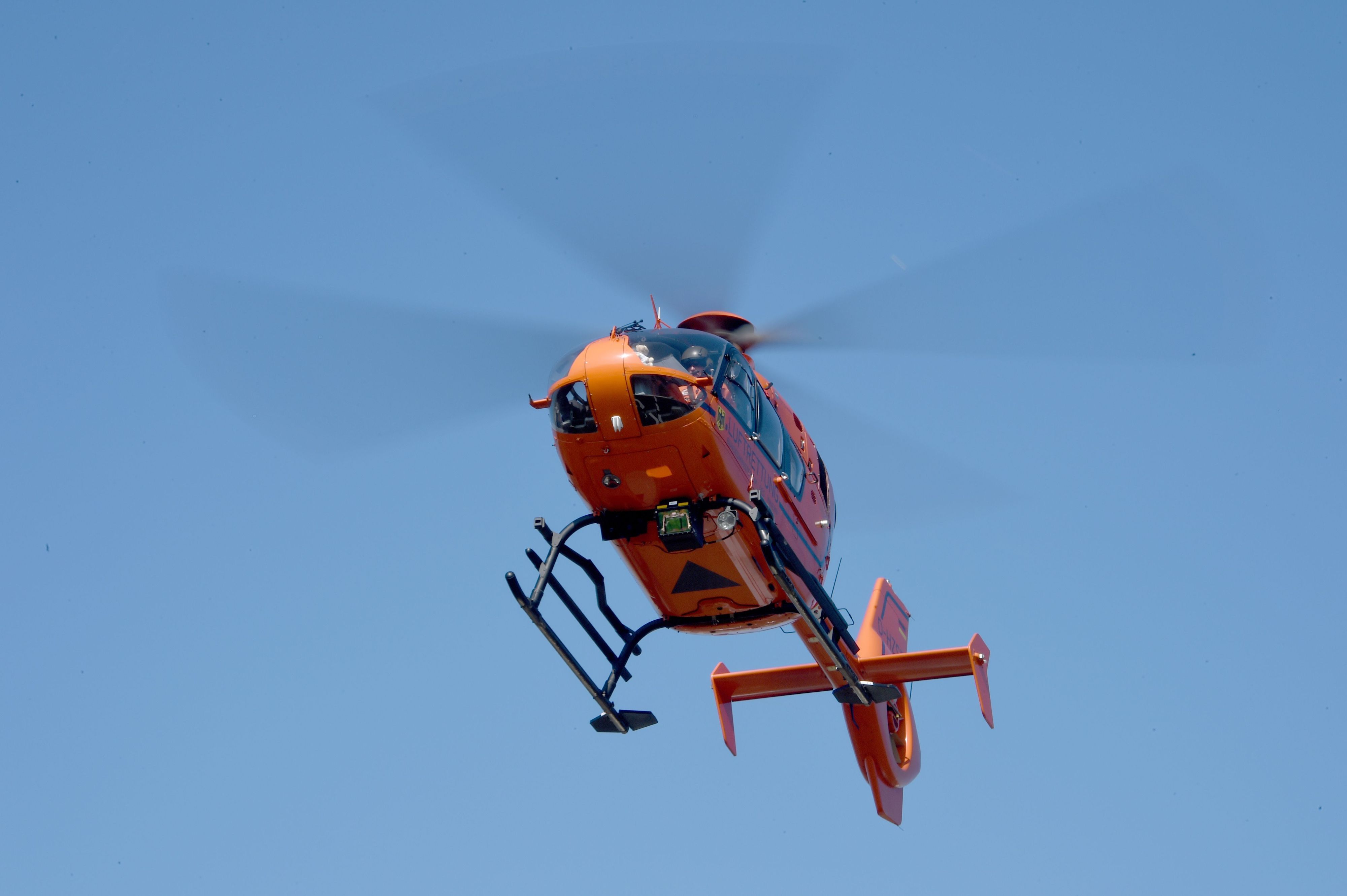 Ein Rettungshubschrauber im Einsatz.