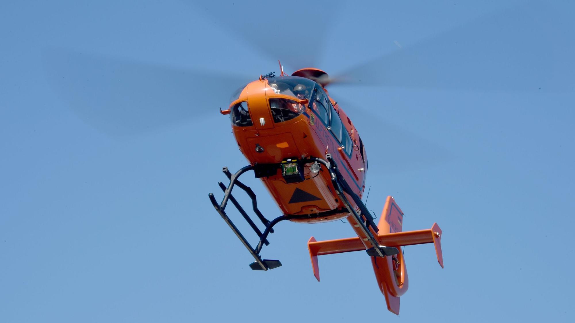 Ein Rettungshubschrauber im Einsatz.