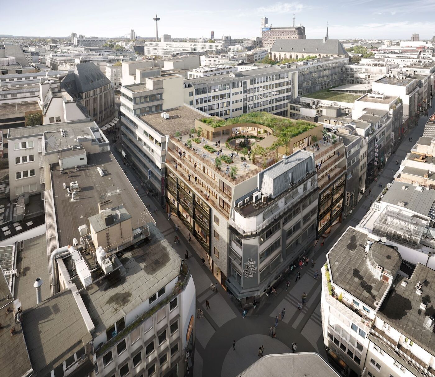 So soll das Gebäude an der Hohe Straße, Ecke Brückenstraße nach dem Umbau aussehen.