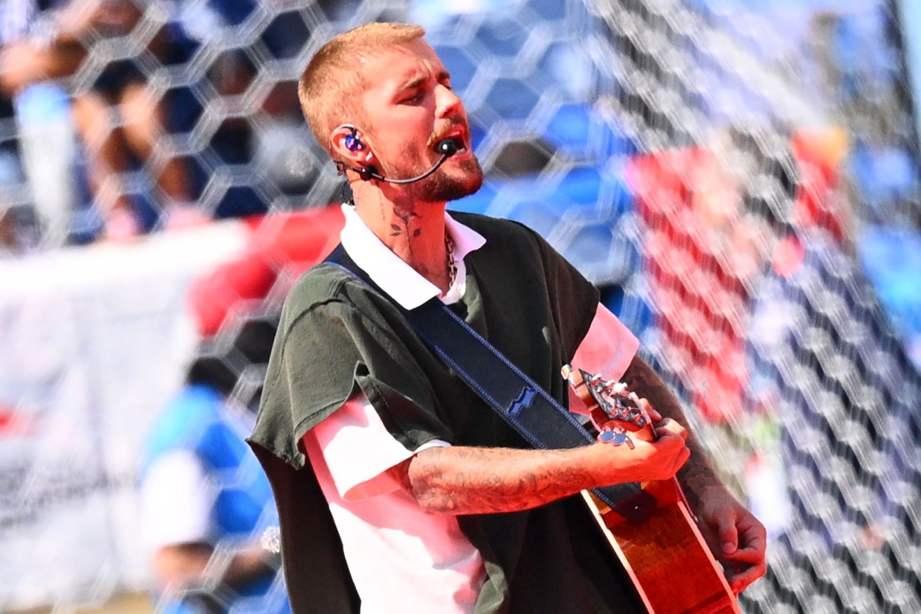 Justin Bieber singt in der Halbzeitshow.