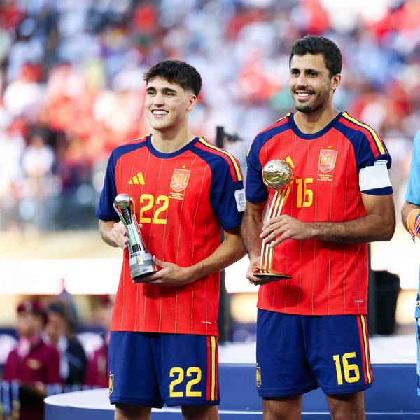 July 19, 2026, East Rutherford, Nj, United States: Pau Cubarsi player os Spain is named the Best Young Player, Rodri is awarded the Best Player of the 2026 FIFA World Cup, WM, Weltmeisterschaft, Fussball and goalkeeper Unai Simon is named the tournament s Best Goalkeeper at New York New Jersey Stadium, in East Rutherford, United States, on Sunday, July 19, 2026.Foto: /Brazil Photo Press/Brazil Photo Press INTERNATIONAL East Rutherford United States - ZUMAv122 20260719_aap_v122_205 Copyright: xWilliamxVolcovx