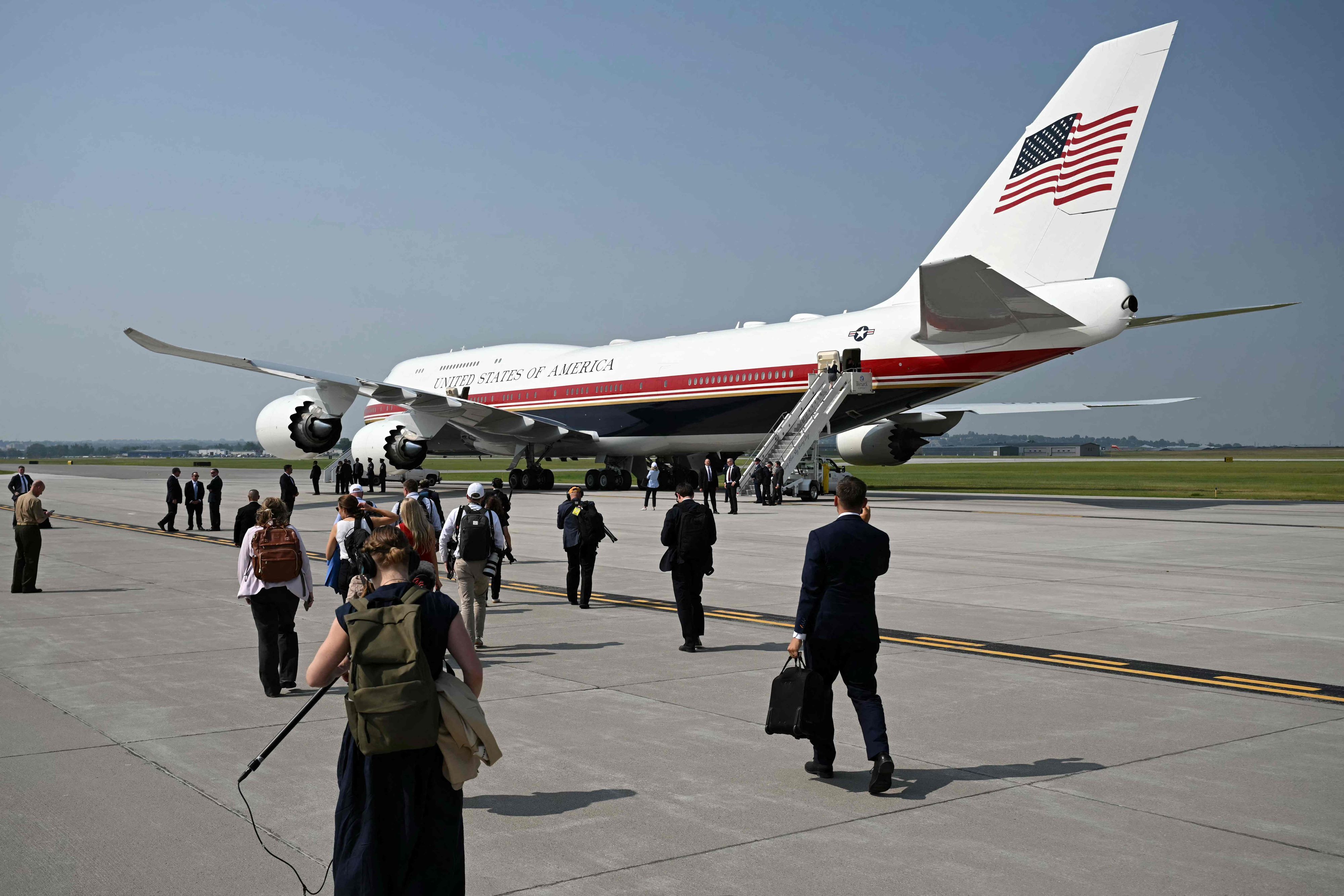 Die „Air Force One“ ist das Flugzeug für den Präsidenten der USA.