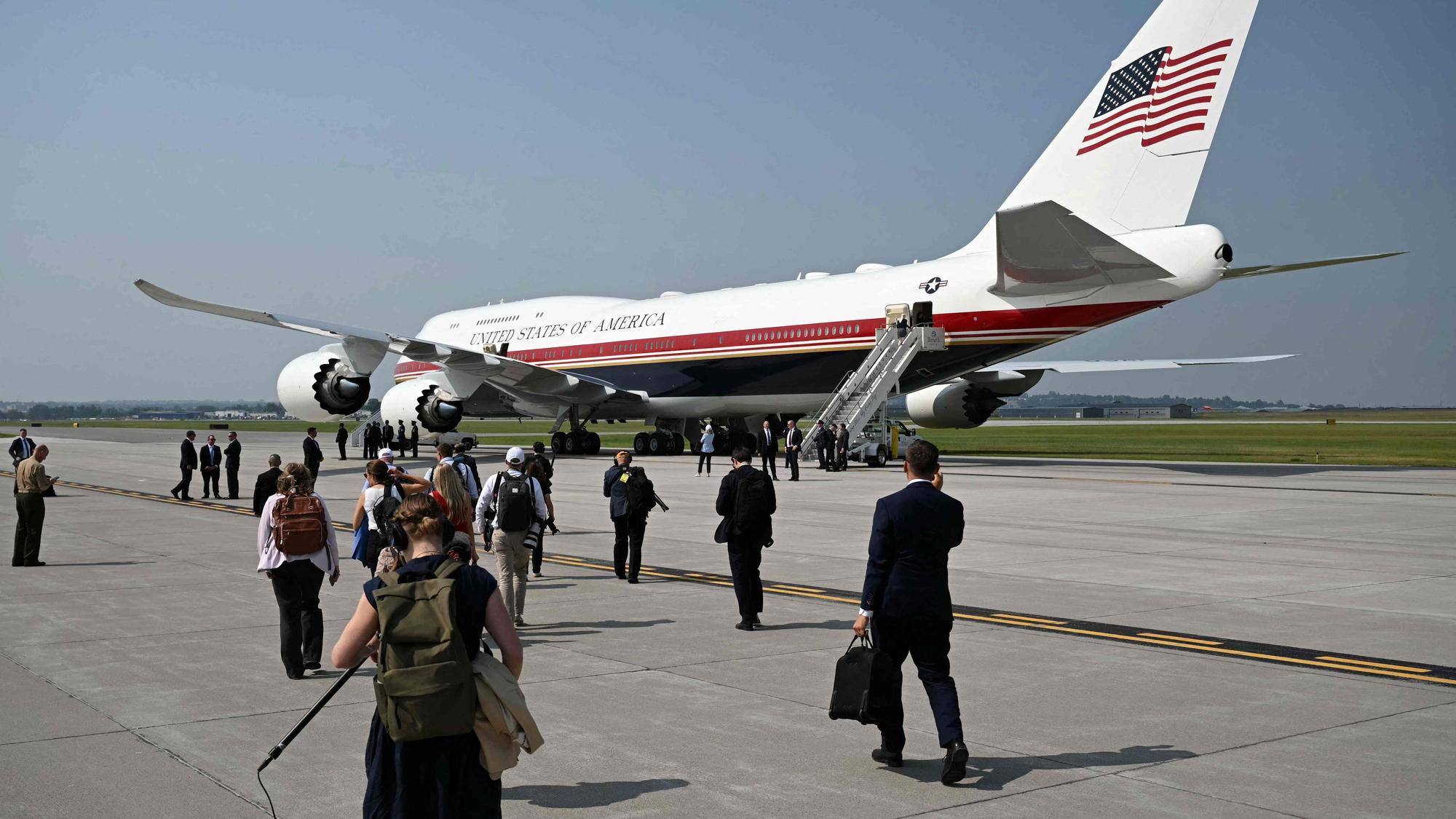 Die „Air Force One“ ist das Flugzeug für den Präsidenten der USA.