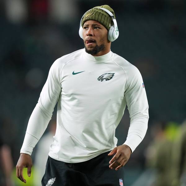 NFL-Star Saquon Barkley während eines Spiels.