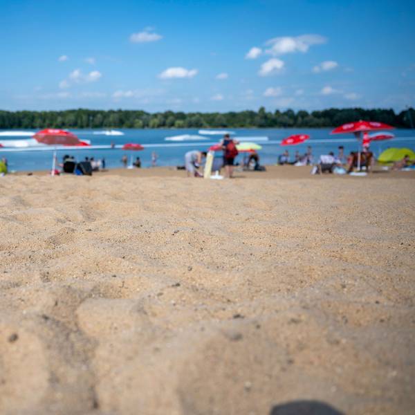 Der Badestrand am Rather See. (Archivbild)