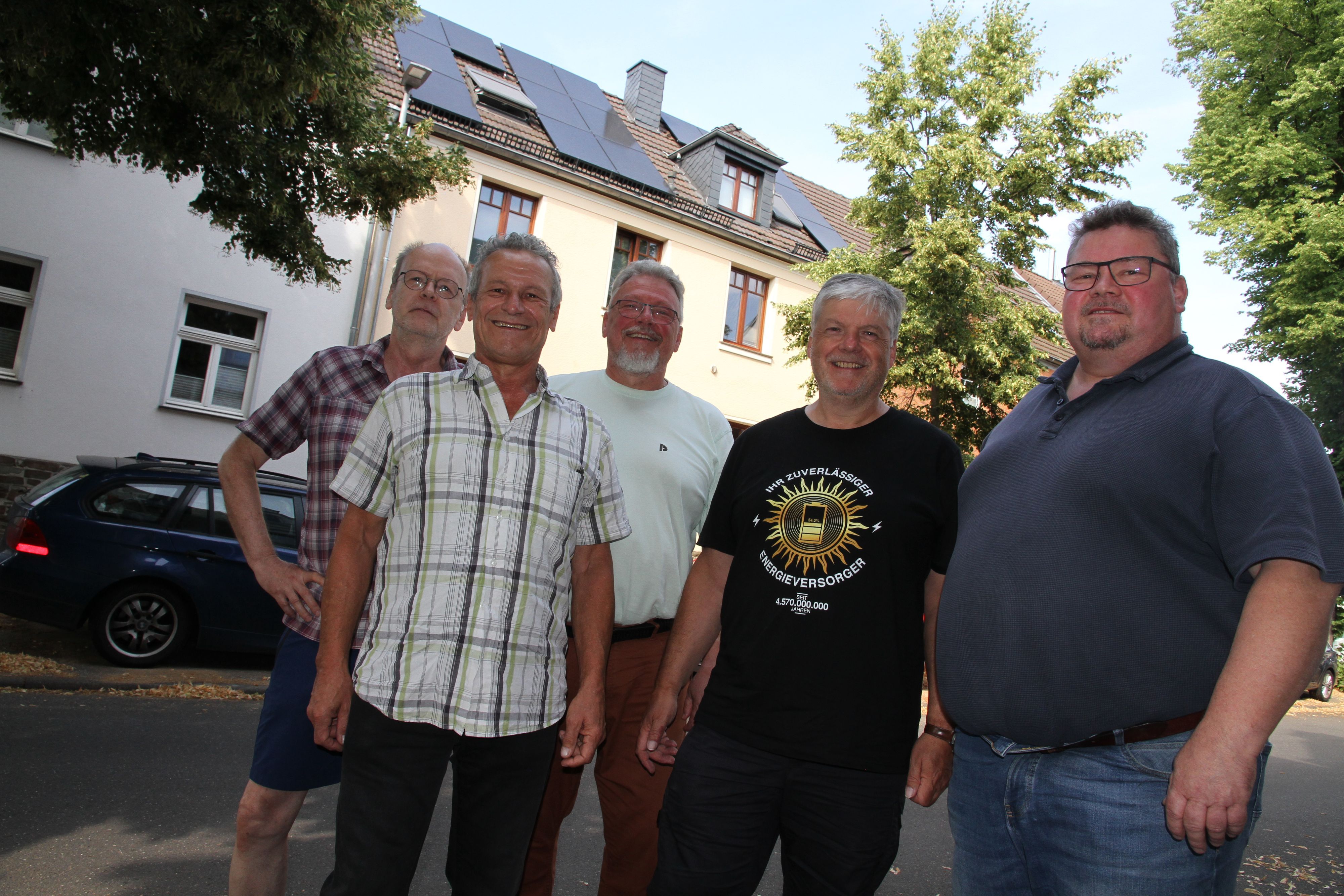 Bürger-Solar-Beratung Siegburg, von links: Dieter Strothmann, Norbert Meurer, Thomas Zirngibl, Michael Bösing und Kurt Böttner.