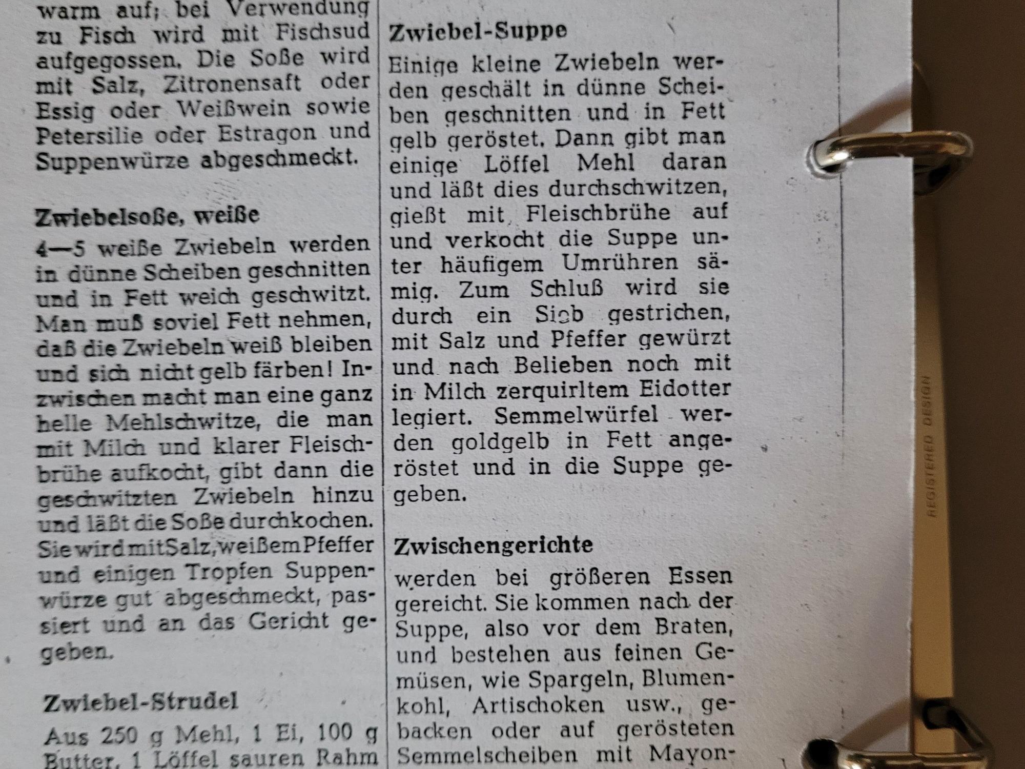 Die Großmutter von Ingrid Schulz hat die Rezepte aus der Kölnischen Rundschau gesammelt.