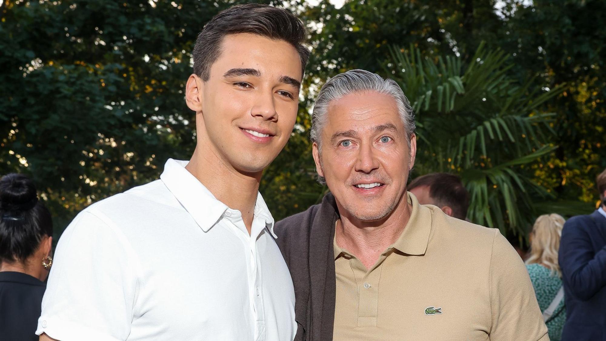 Diego Pooth (links) möchte in die Fußstapfen seines Vaters Franjo Pooth treten und Unternehmer werden. (Bild: 2025 Getty Images/Gerald Matzka)