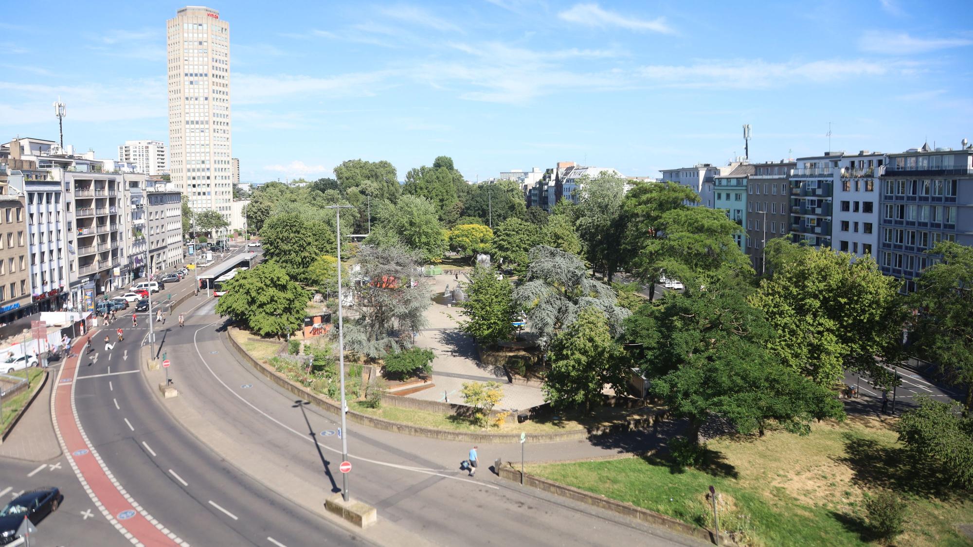 Überraschend viel Grün: der Ebertplatz