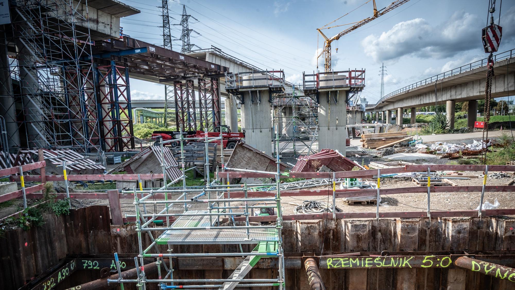 Autobahn 1 Baustelle Leverkusen West. Bild: Ralf Krieger