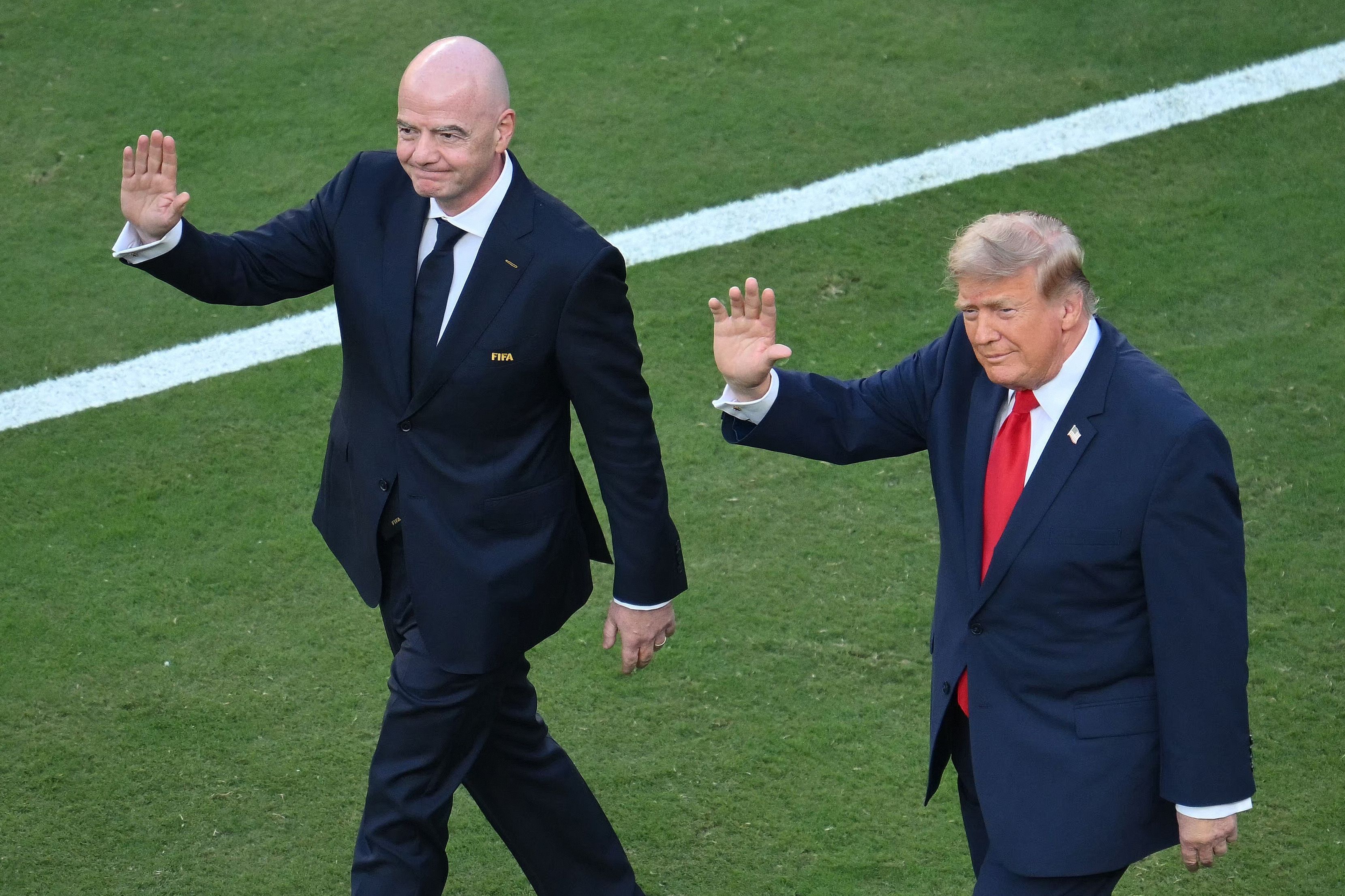Fifa-Chef Gianni Infantino zusammen mit US-Präsident Donald Trump beim WM-Finale in New Jersey. (Archivbild)
