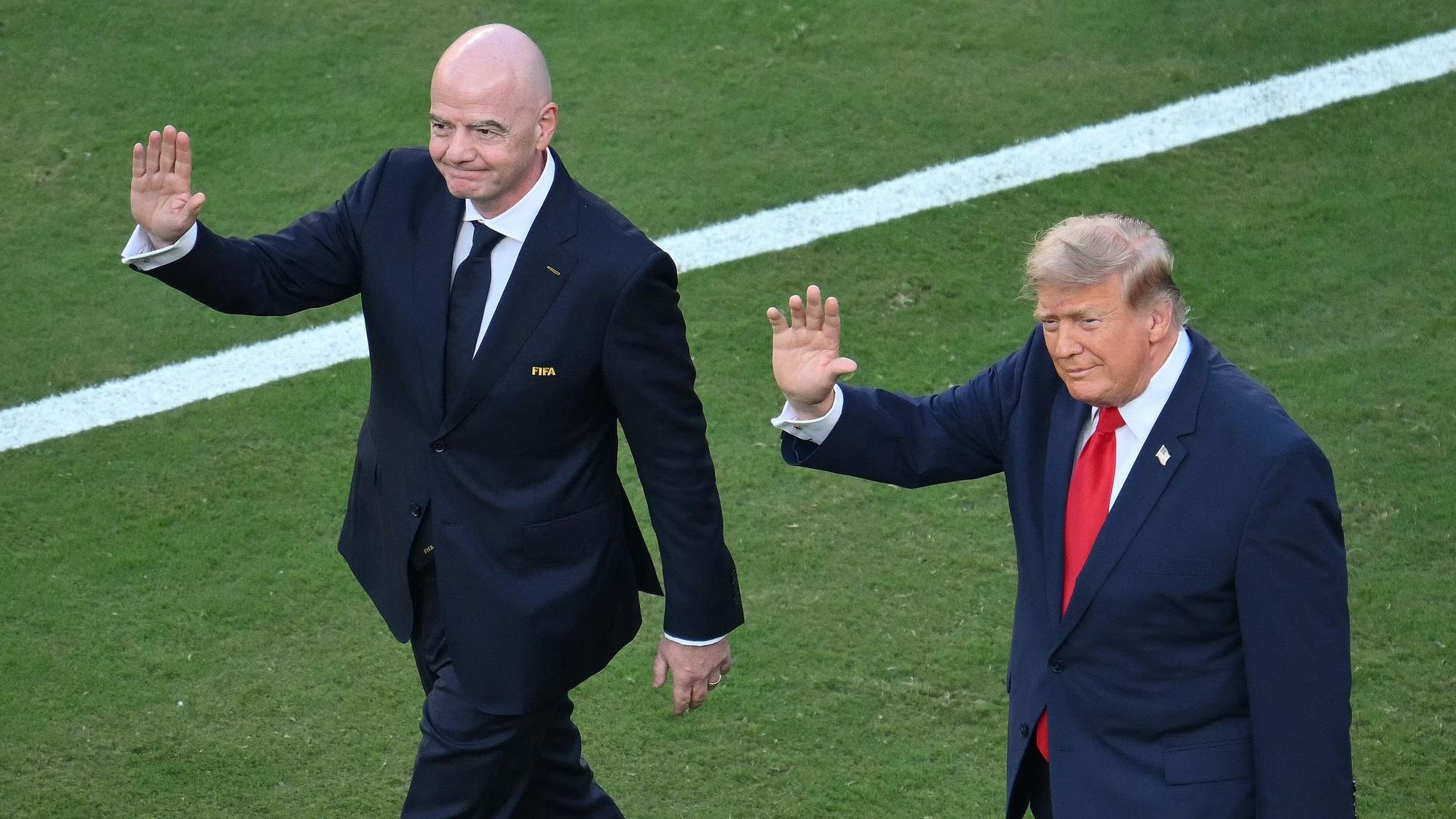 Fifa-Chef Gianni Infantino zusammen mit US-Präsident Donald Trump beim WM-Finale in New Jersey. (Archivbild)