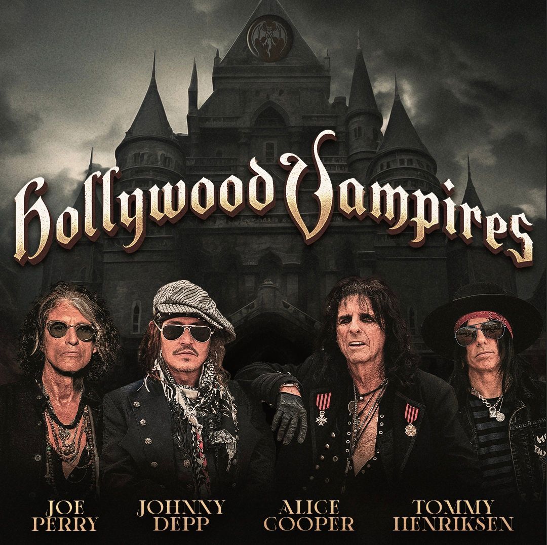 Hollywood Vampires mit Johnny Depp, Alice Cooper und Joe Perry.