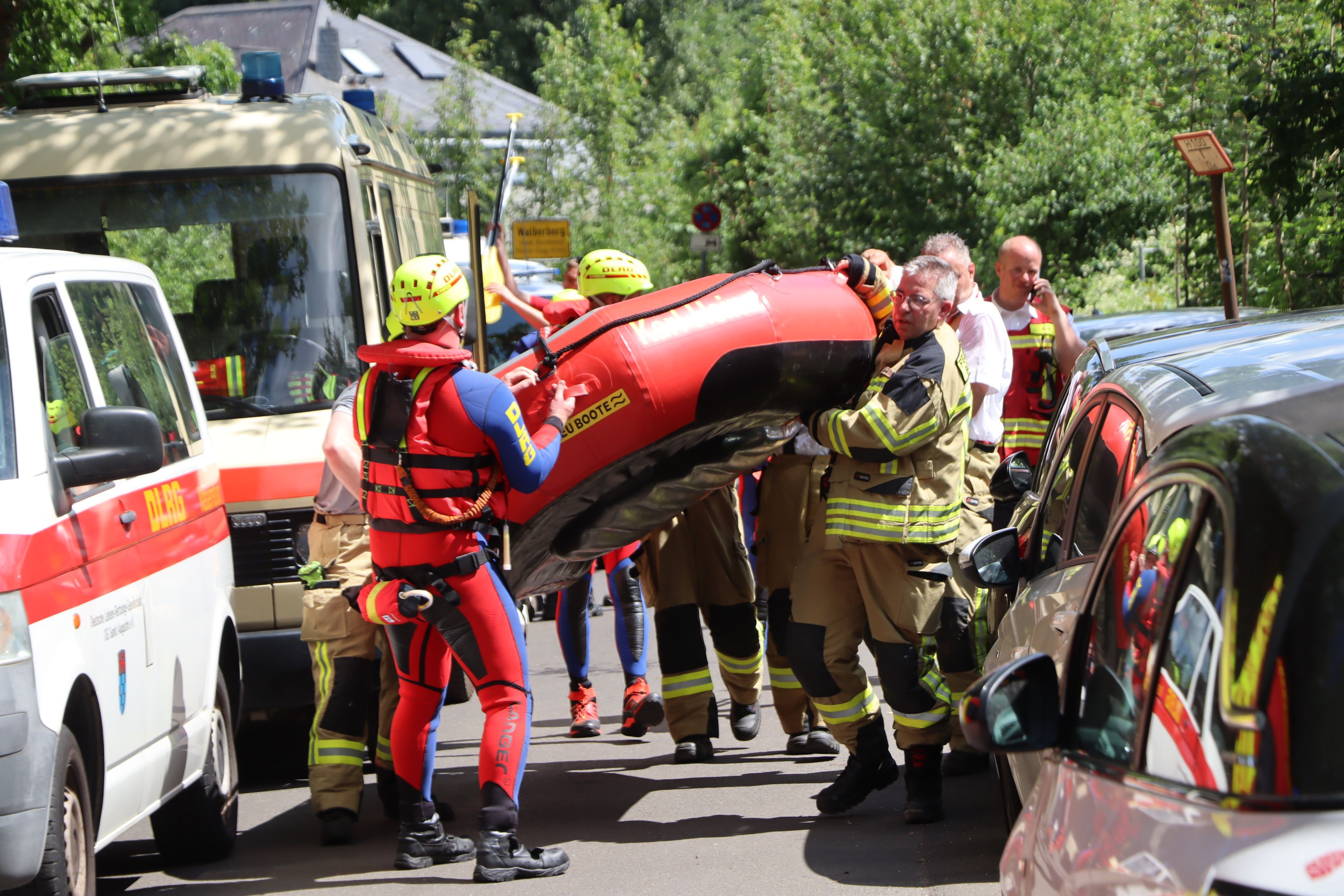 Lebensretter im Einsatz – hier in Bornheim-Walberberg am Berggeistsee im Sommer 2025