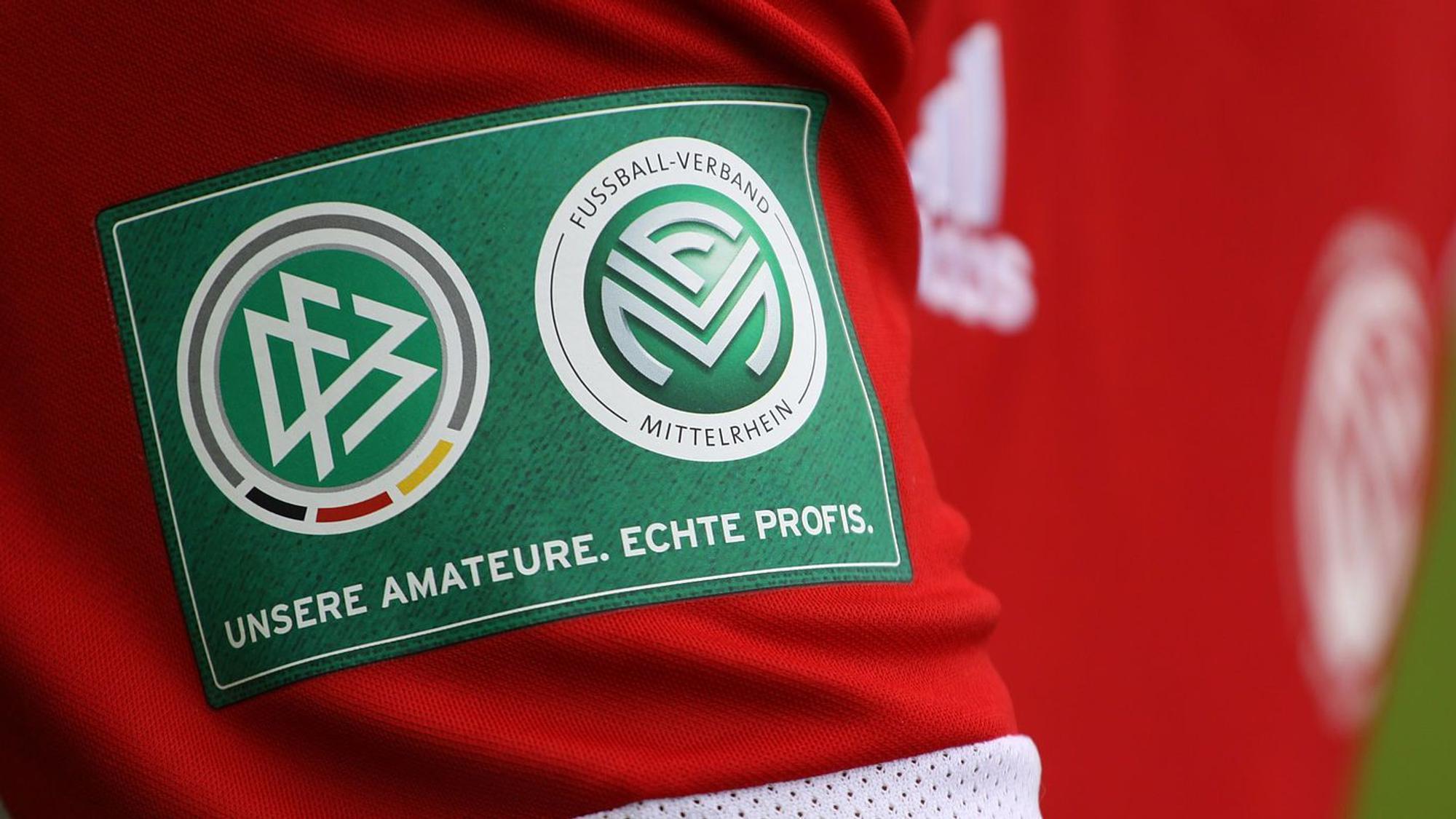Die Logos von DFB und FVM auf einem Trikotärmel