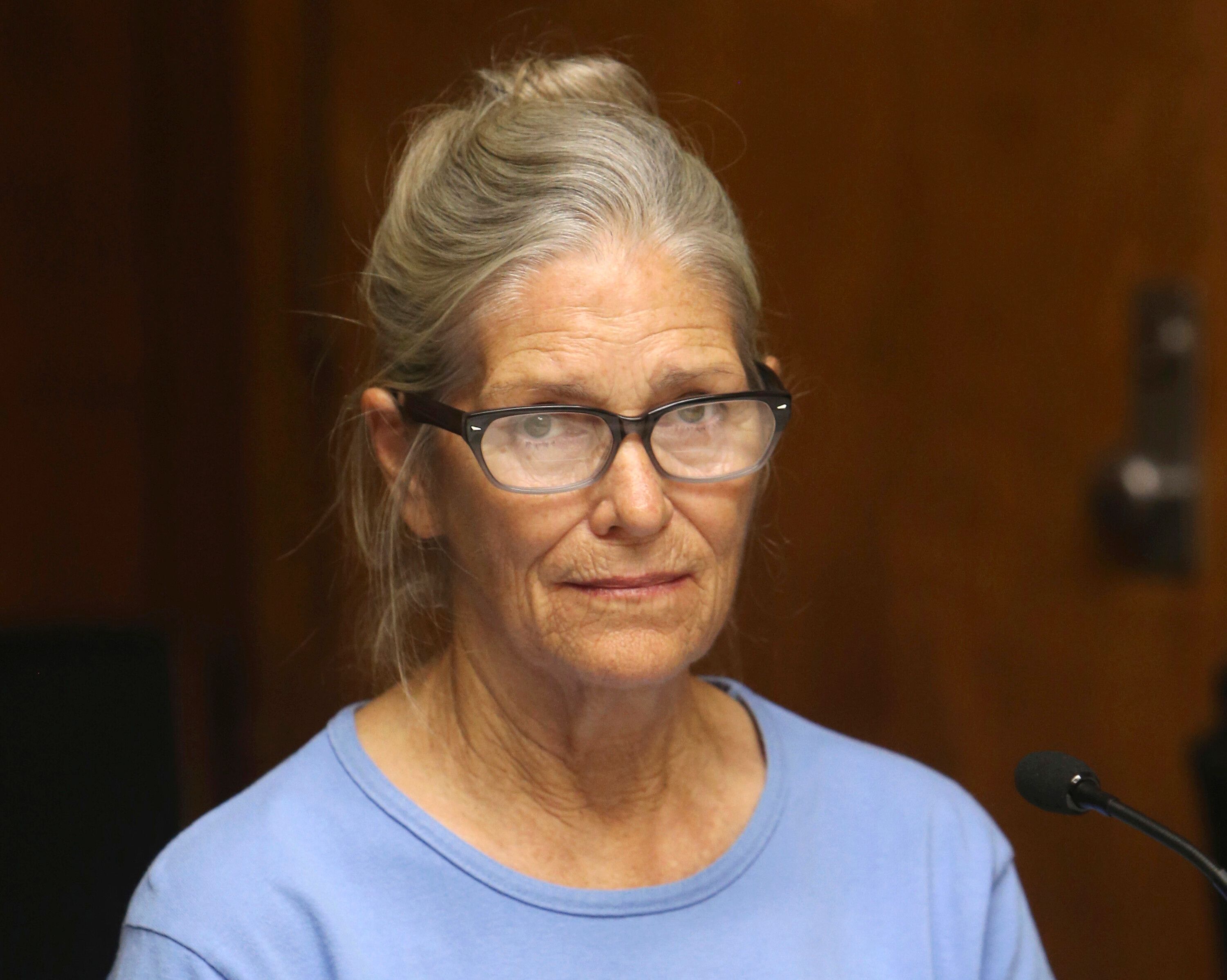 Leslie Van Houten bei ihrer Bewährungsanhörung in der California Institution for Women.