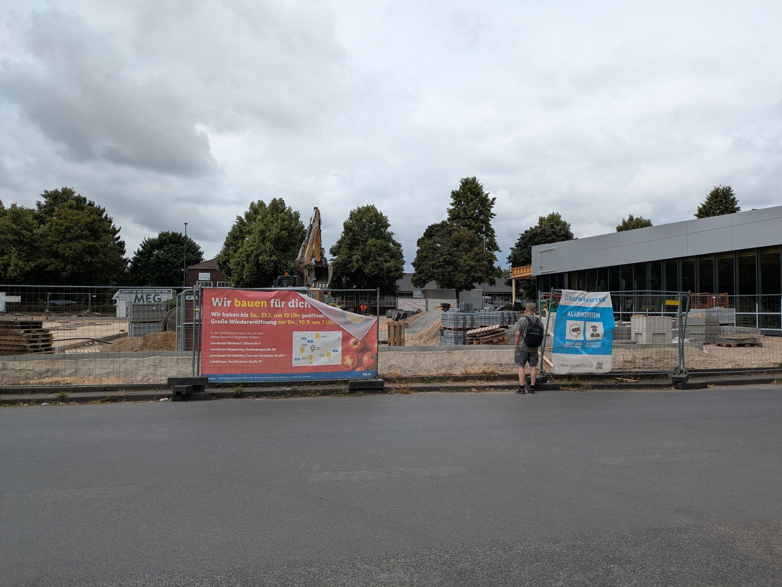 Baustelle einer Lidl-Filiale in Opladen