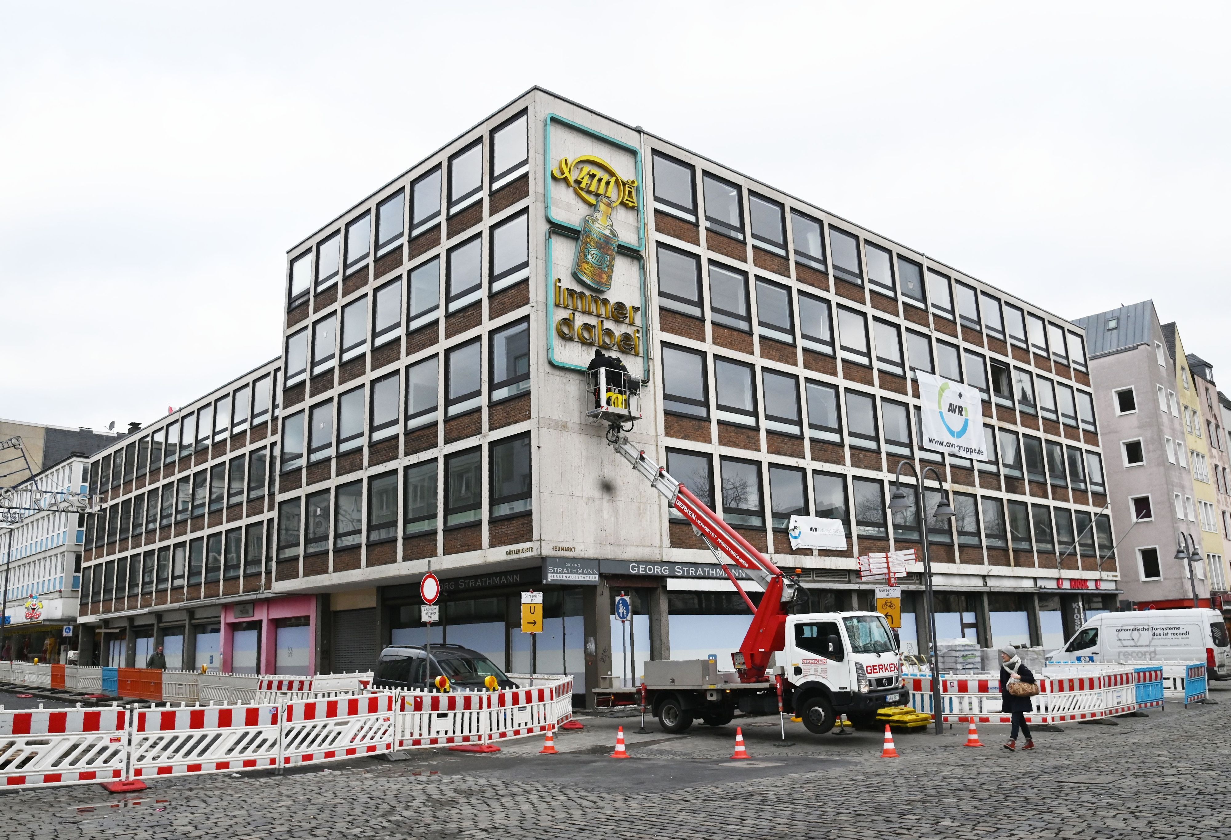 Der frühere Standort der 4711-Leuchtreklame am Heumarkt.
