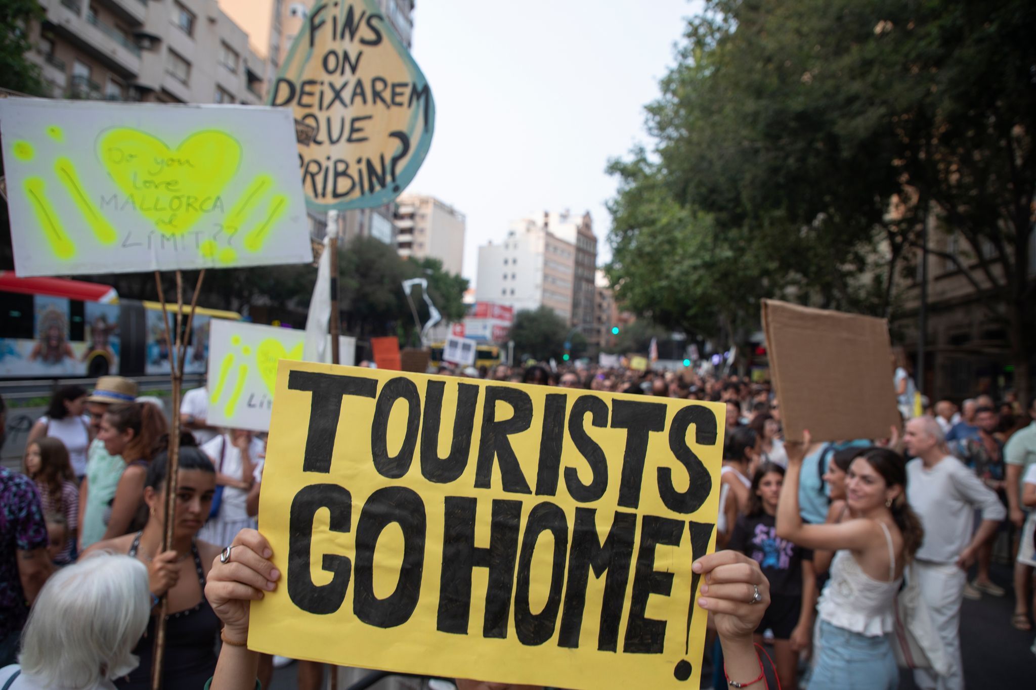 Protest gegen Massentourismus auf Mallorca