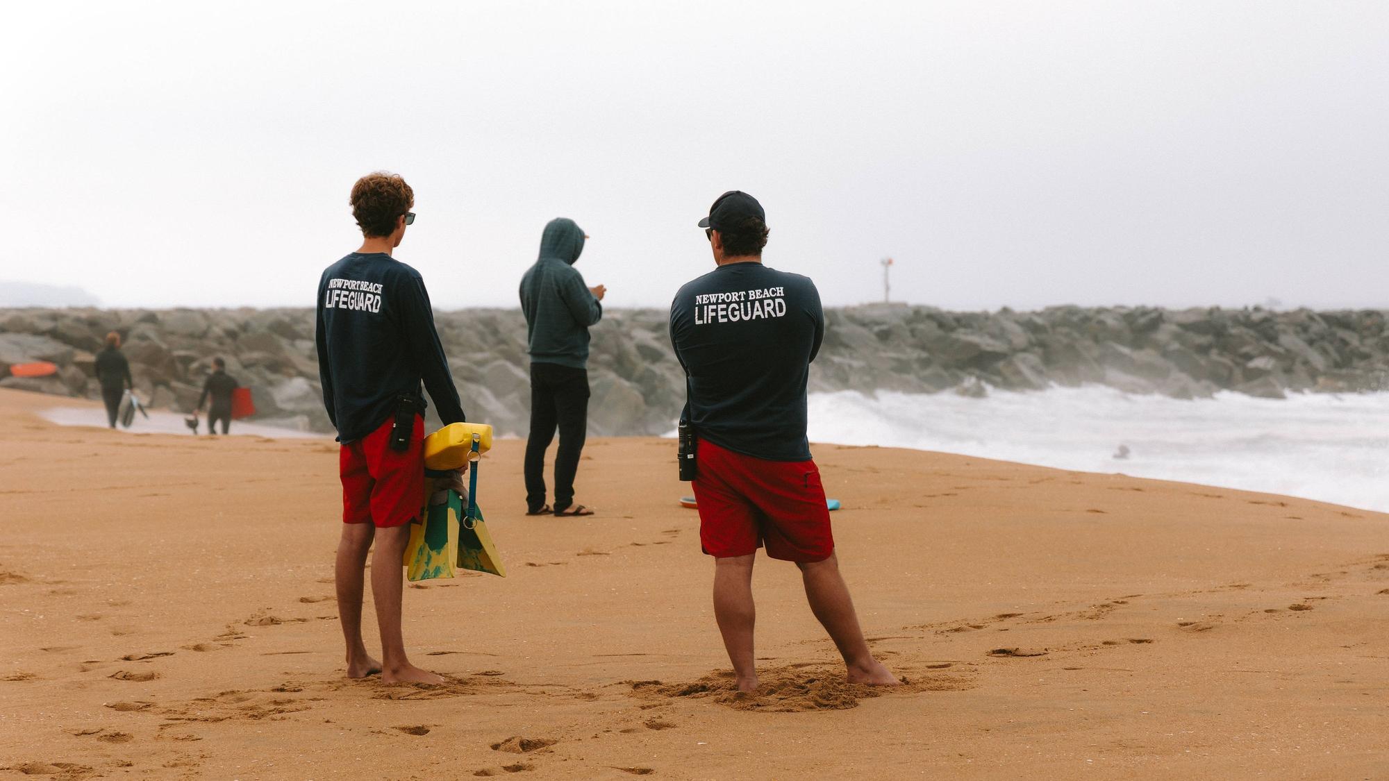 Rettungsschwimmer an einem kalifornischen Strand.