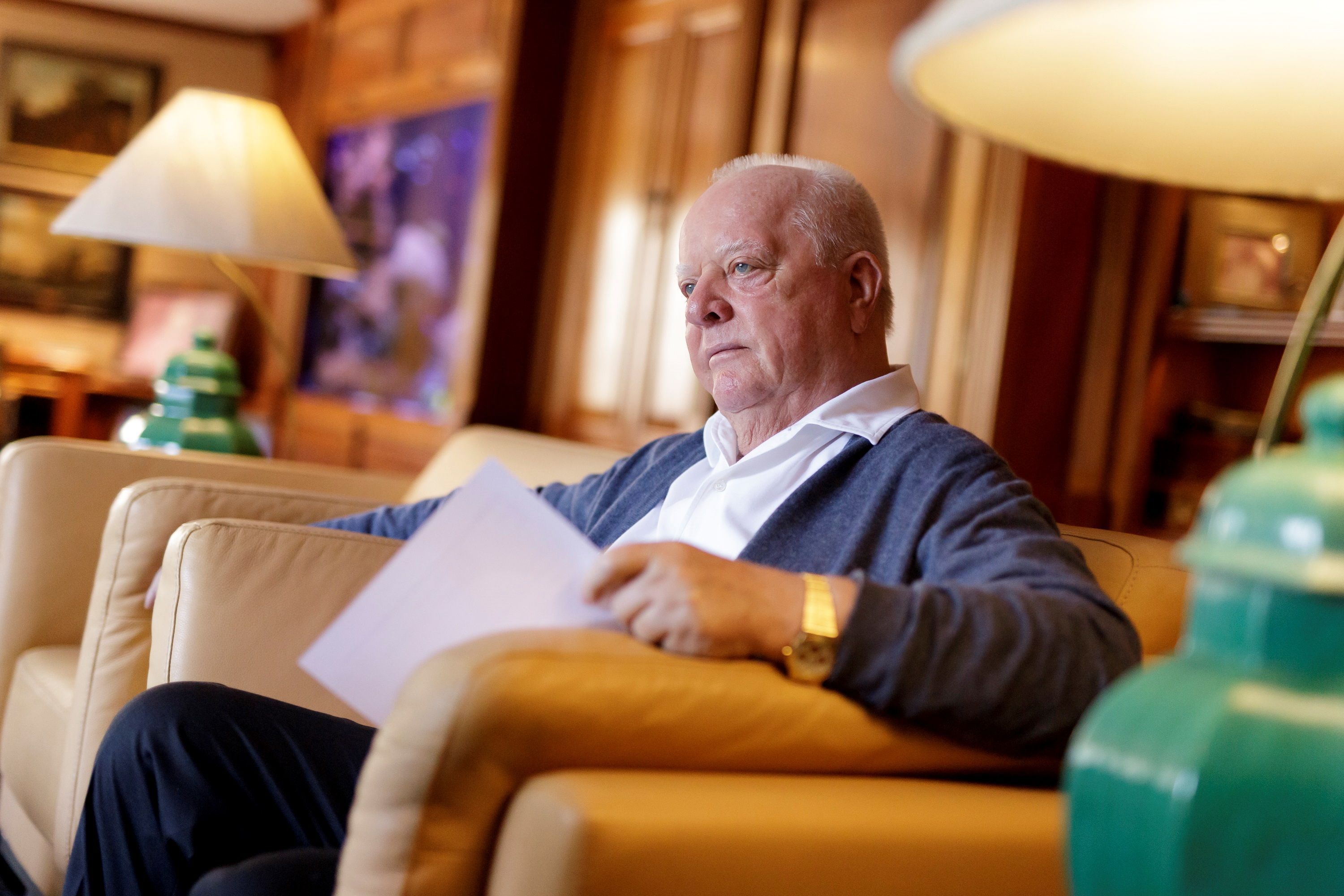 Der Patriarch in seinem Wohnzimmer: Ex-Kölner Wolfgang Kiessling, 89 Jahre, Eigentümer des Loro Parque auf Teneriffa.