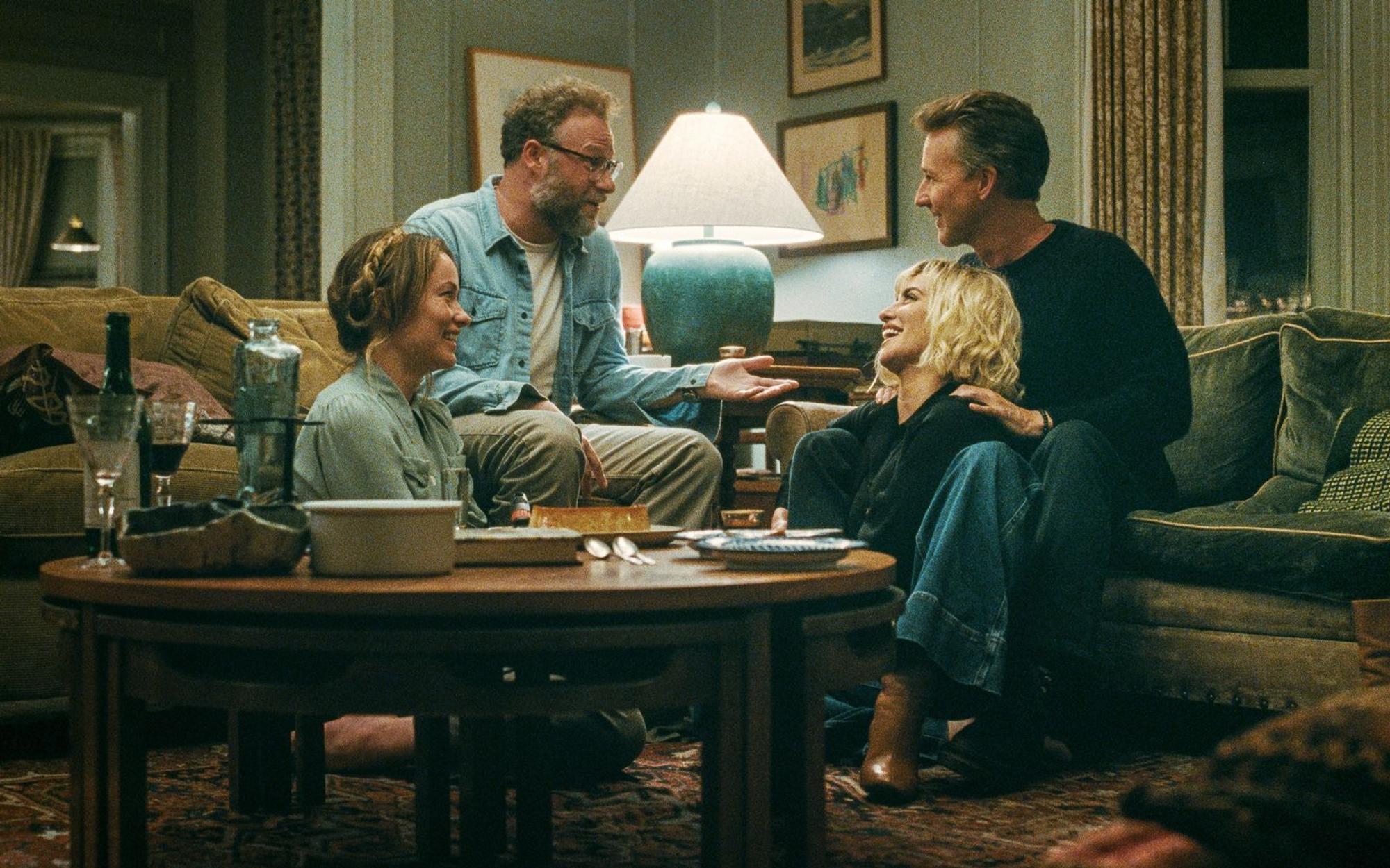 Mit Olivia Wilde, Seth Rogen, Penélope Cruz und Edward Norton (von links) in den Hauptrollen ist „The Invite“ erstklassig besetzt. (Bild: Tobis Film)