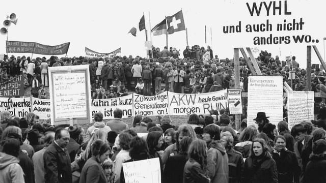 Demonstration Ostern 1975 in Wyhl