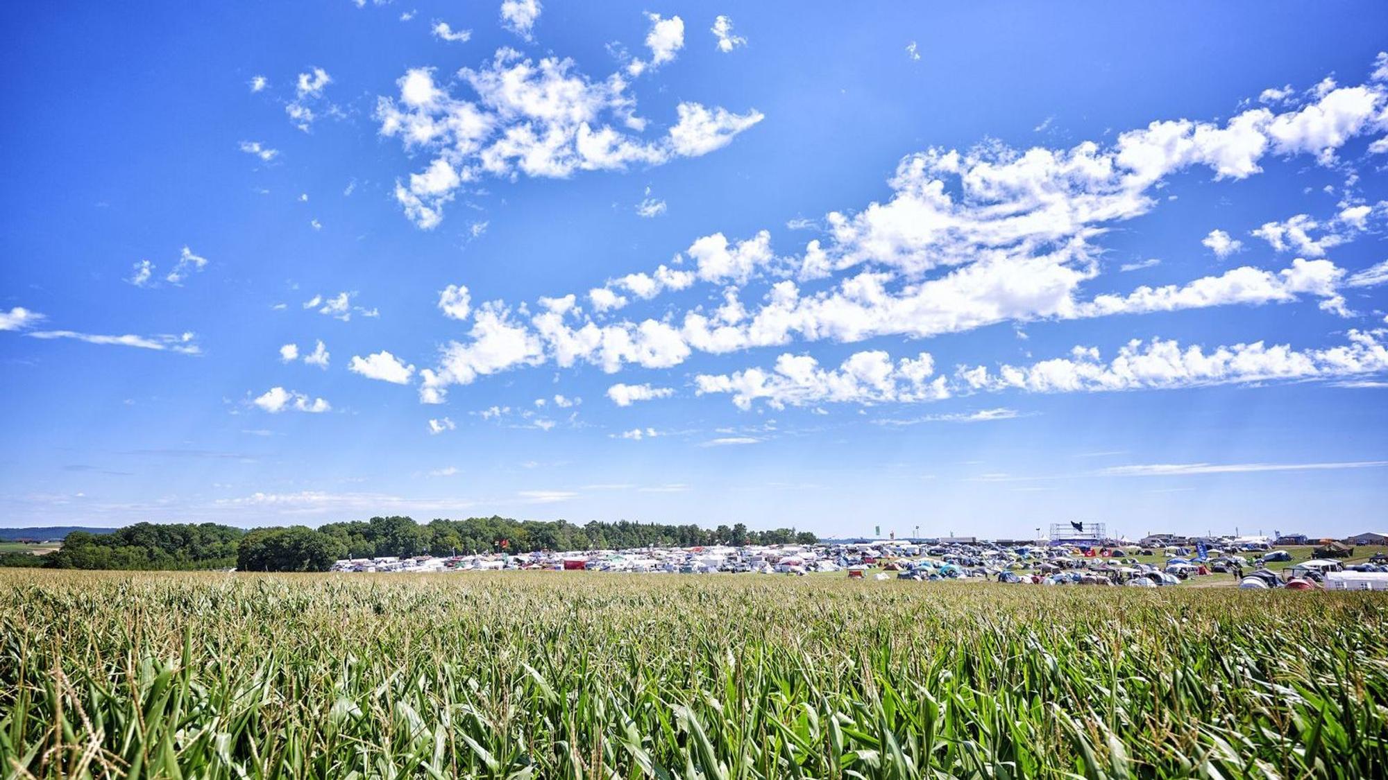 Ein Idyll: Der Campground in Rothenburg ob der Tauber. (Bild: Florian Trykowski / Taubertal-Festival)