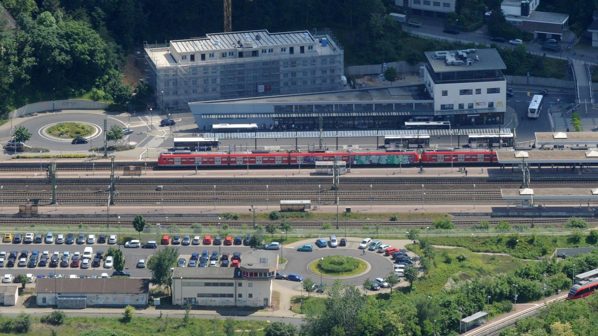 Das Bild zeigt den Bahnhof in Kerüpen-Horrem