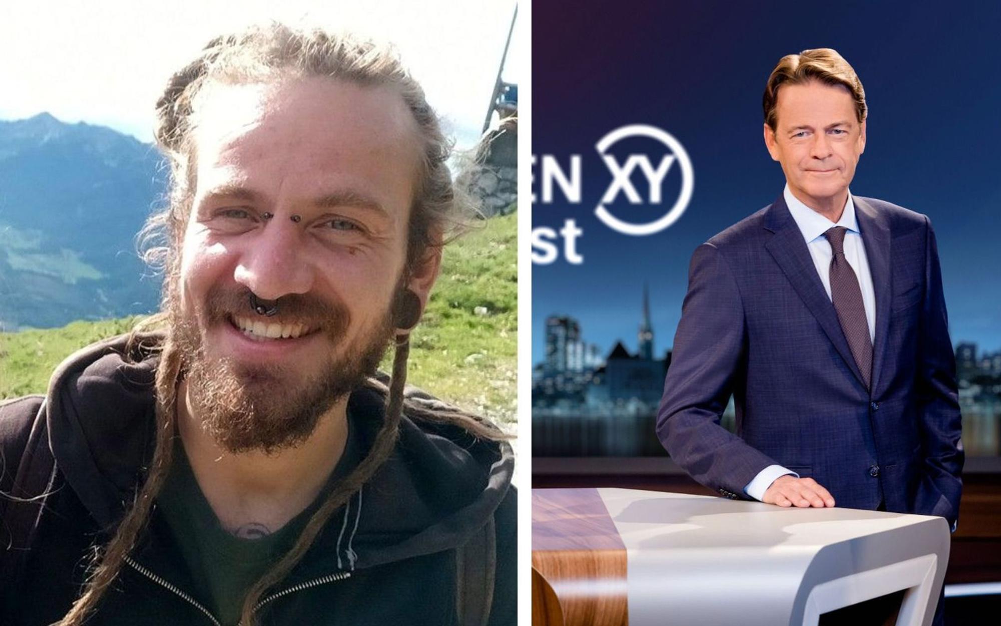 Daniel Emminger (links) wurde auf seiner Farm im Allgäu erschossen. Rudi Cerne stellte den Fall am Mittwoch bei „Aktenzeichen XY ... ungelöst“ vor. (Bild: Kriminalpolizei Memmingen / ZDF / Nadine Rupp (Collage))