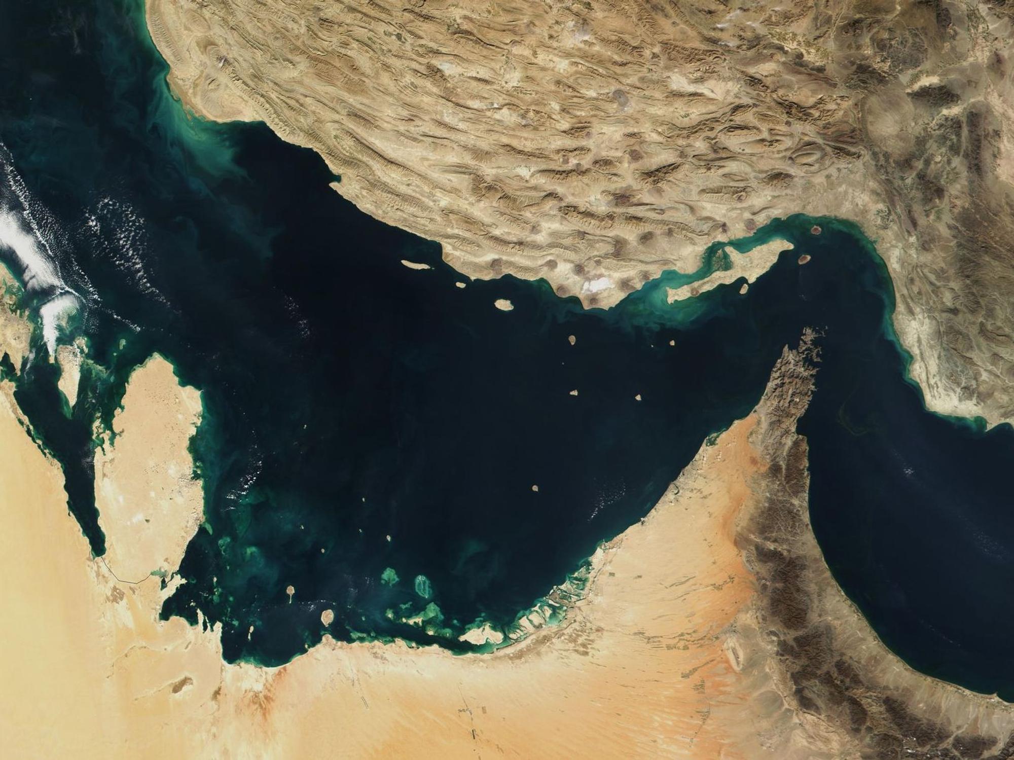 Satellitenaufnahme des Persischen Golfs