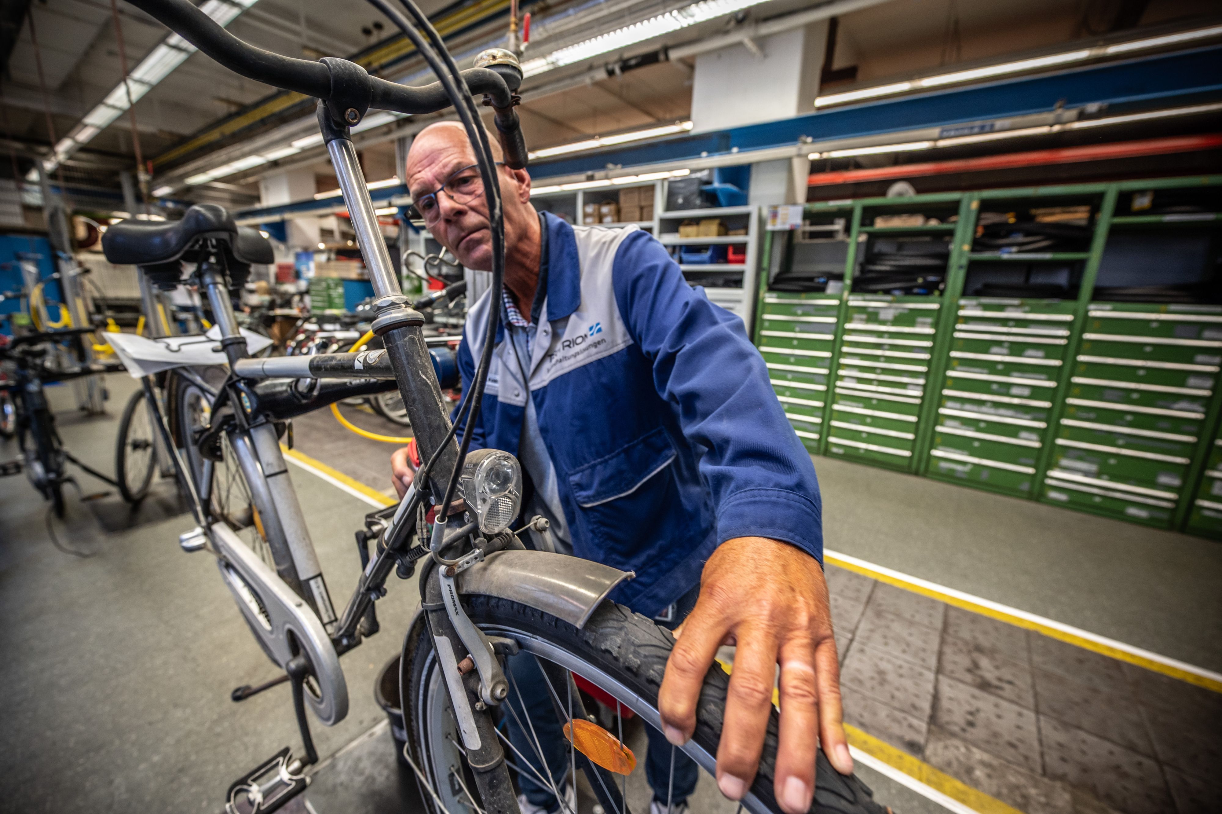 Ingo Rauer Ehemals Bayer, heute Tectrion Fahrradwerkstatt.   Bild: Ralf Krieger