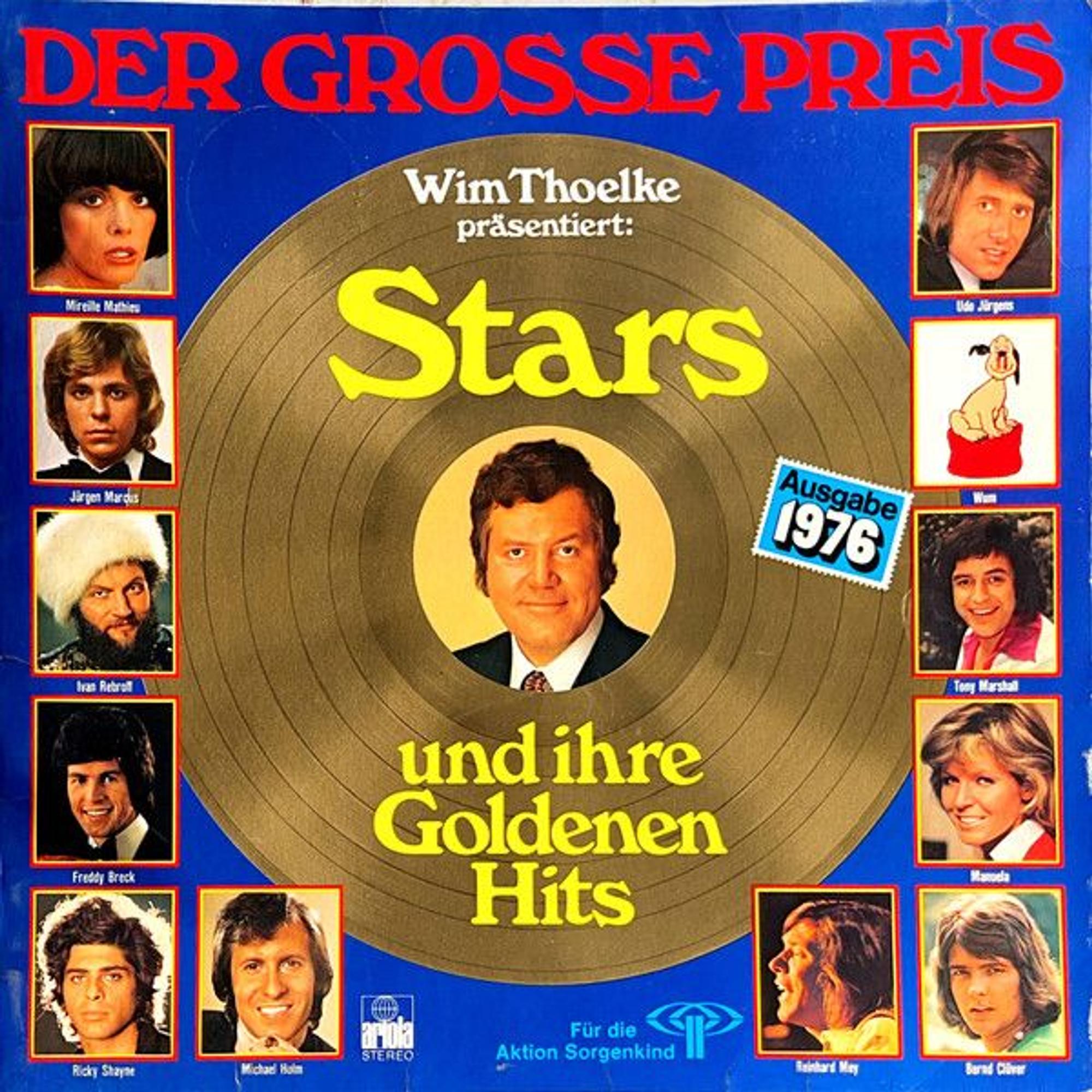 „Der große Preis: Stars und ihre goldenen Hits, Ausgabe 1976“: Platten-Cover mit Schlagerstars.