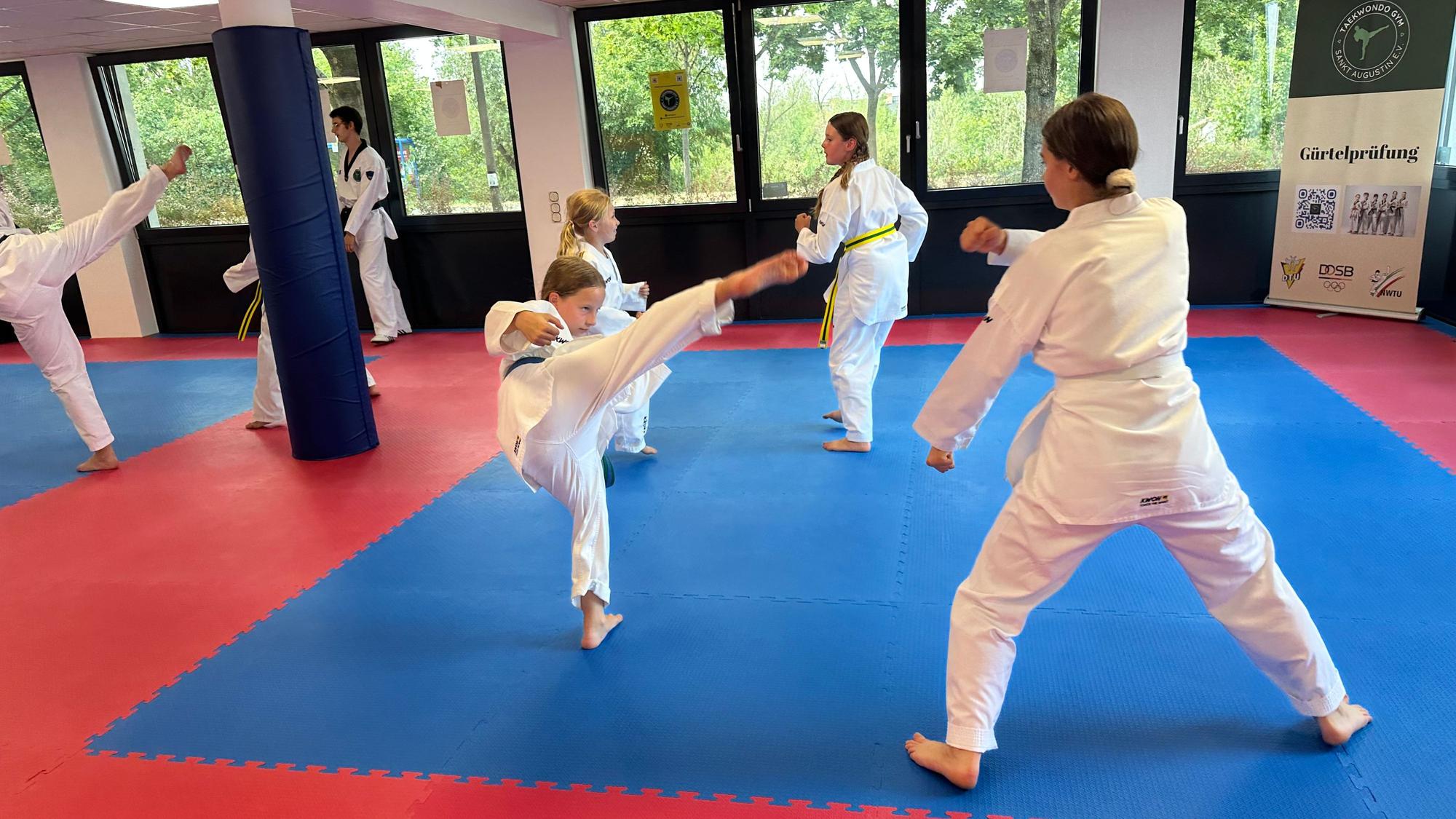 Groß gegen Klein - beim Taekwondo kommt es auf die Technik an.