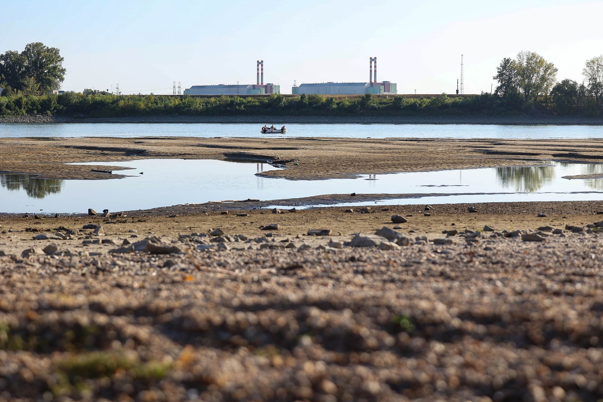 Niedrige Wasserstände der Donau